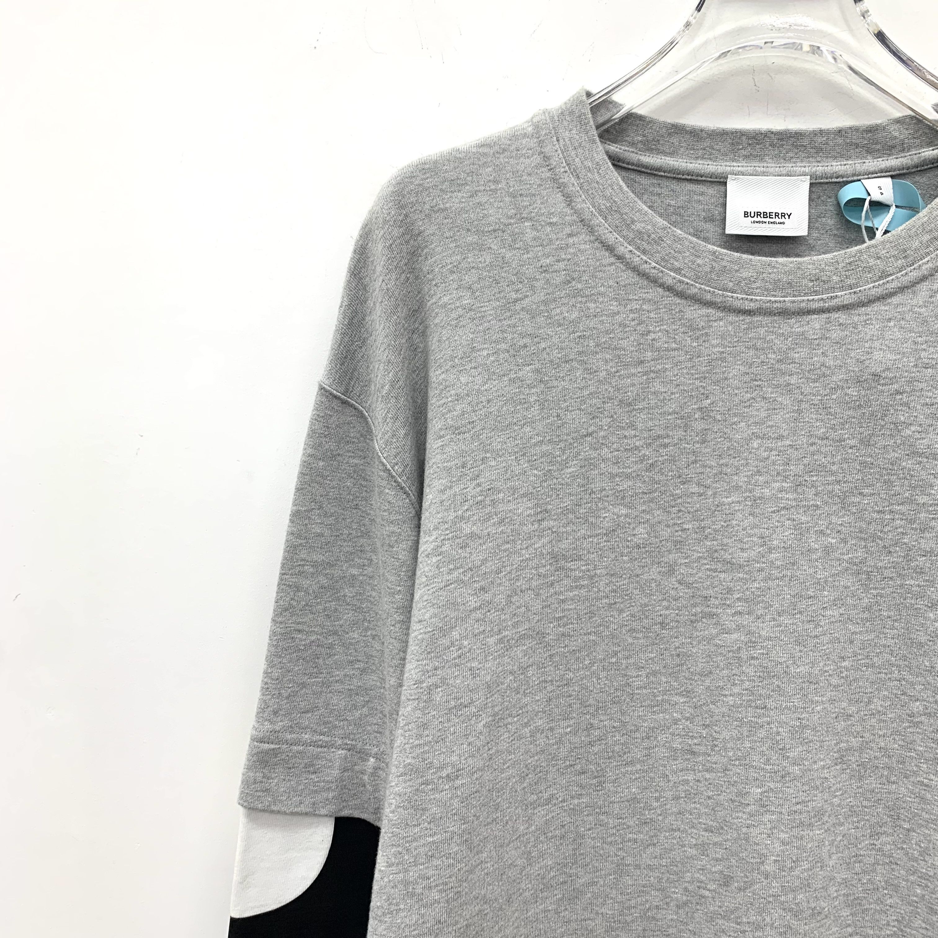 Burberry Burberry Logo Patch Two-in-One Sweatshirt Grey (S) Size US S / EU 44-46 / 1 - 3 Thumbnail
