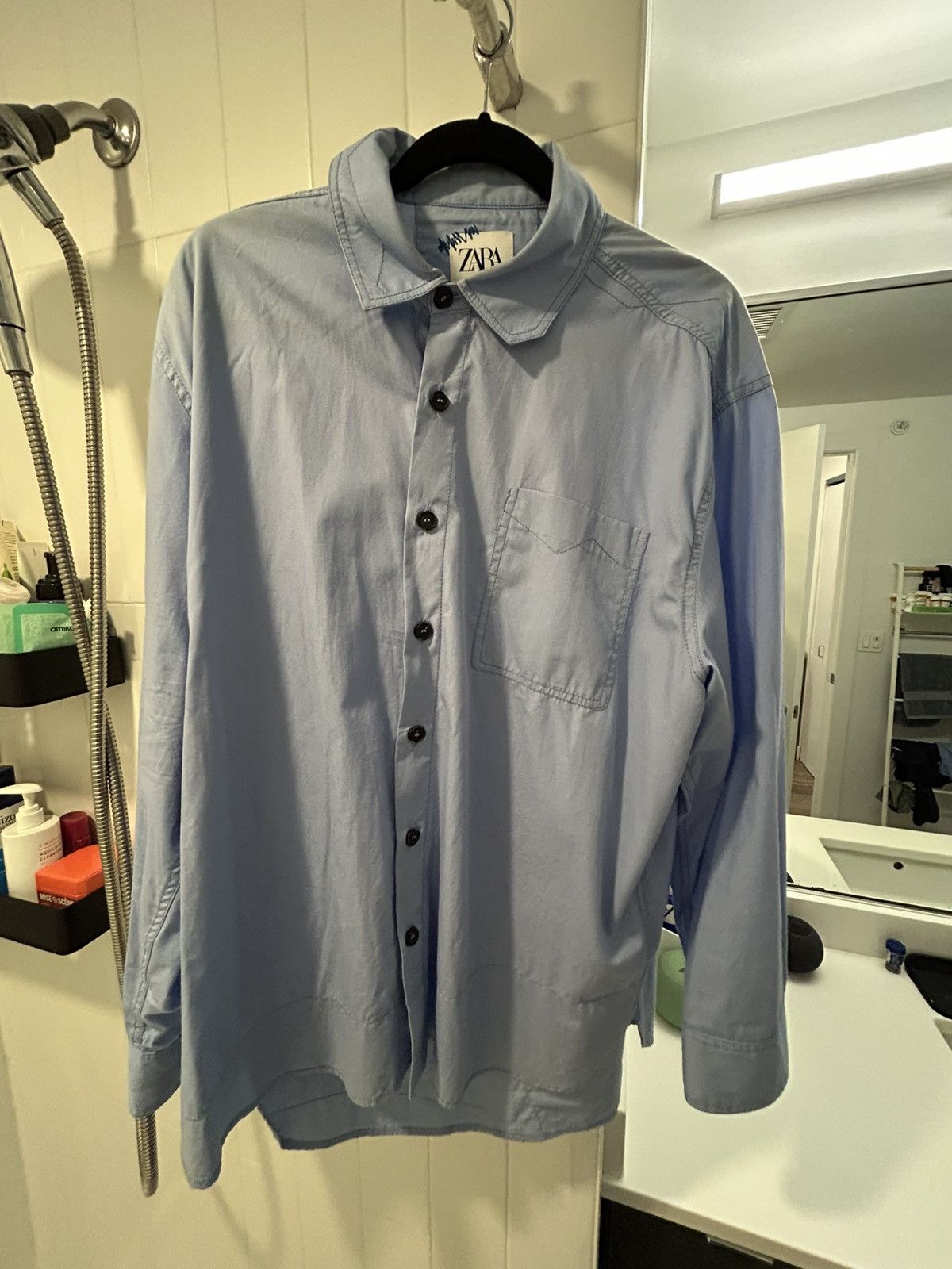 Ader Error × Zara Ader Error x Zara Blue Button Down Shirt Size US M / EU 48-50 / 2 - 5 Thumbnail