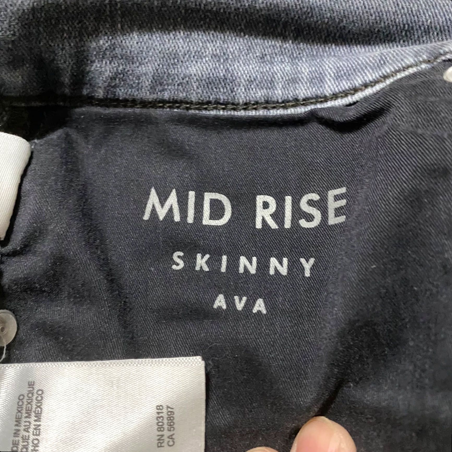 Lucky Brand Lucky Brand Jeans Womens 8 Gray Denim Mid Rise Ava Skinny Distressed Size 30" / US 8 / IT 44 - 4 Thumbnail