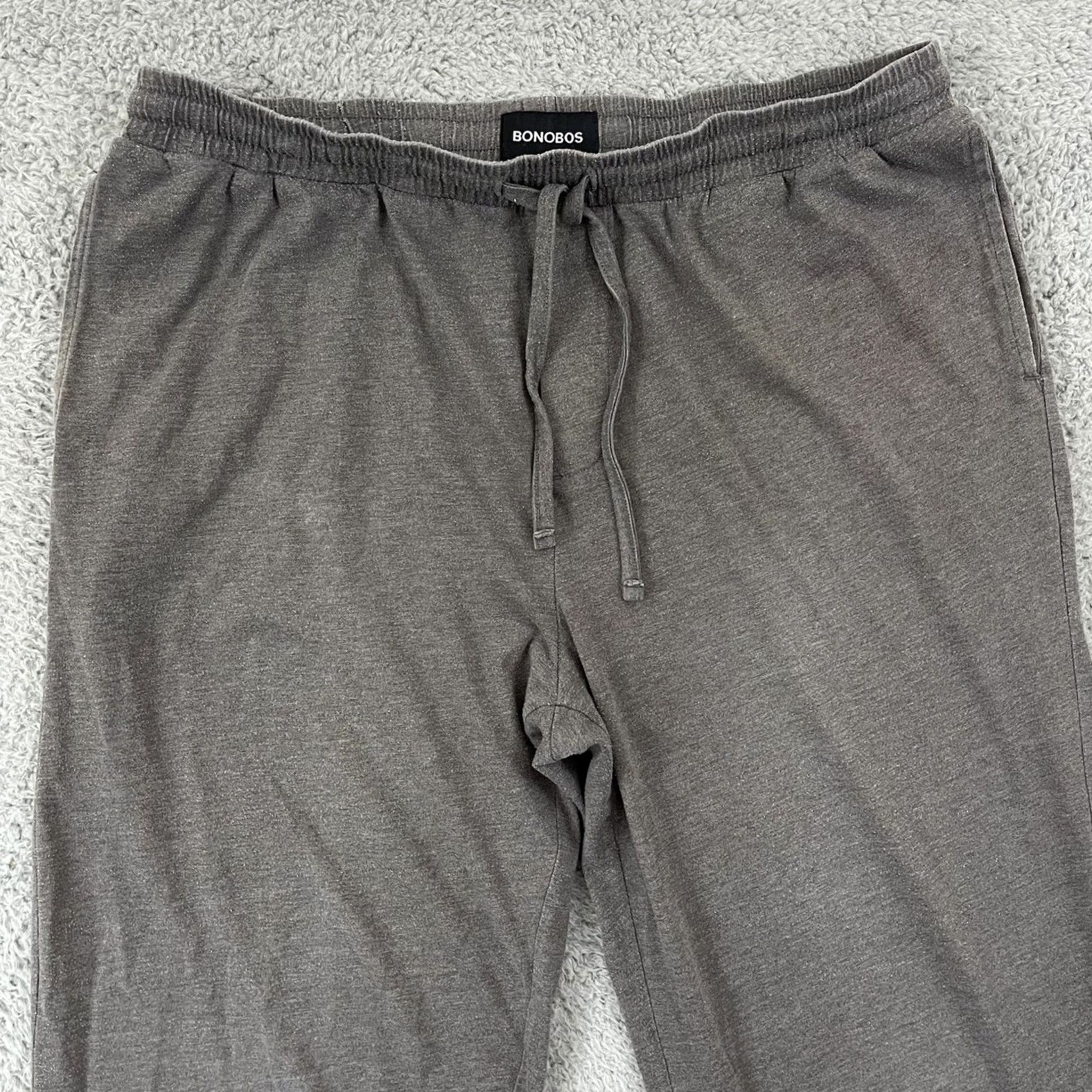 Bonobos Bonobos Sweatpants Men’s Large Slim Gray Active Drawstring Straight Wide Leg Pants Regular L Gray Nike? Size US 33 - 3 Thumbnail