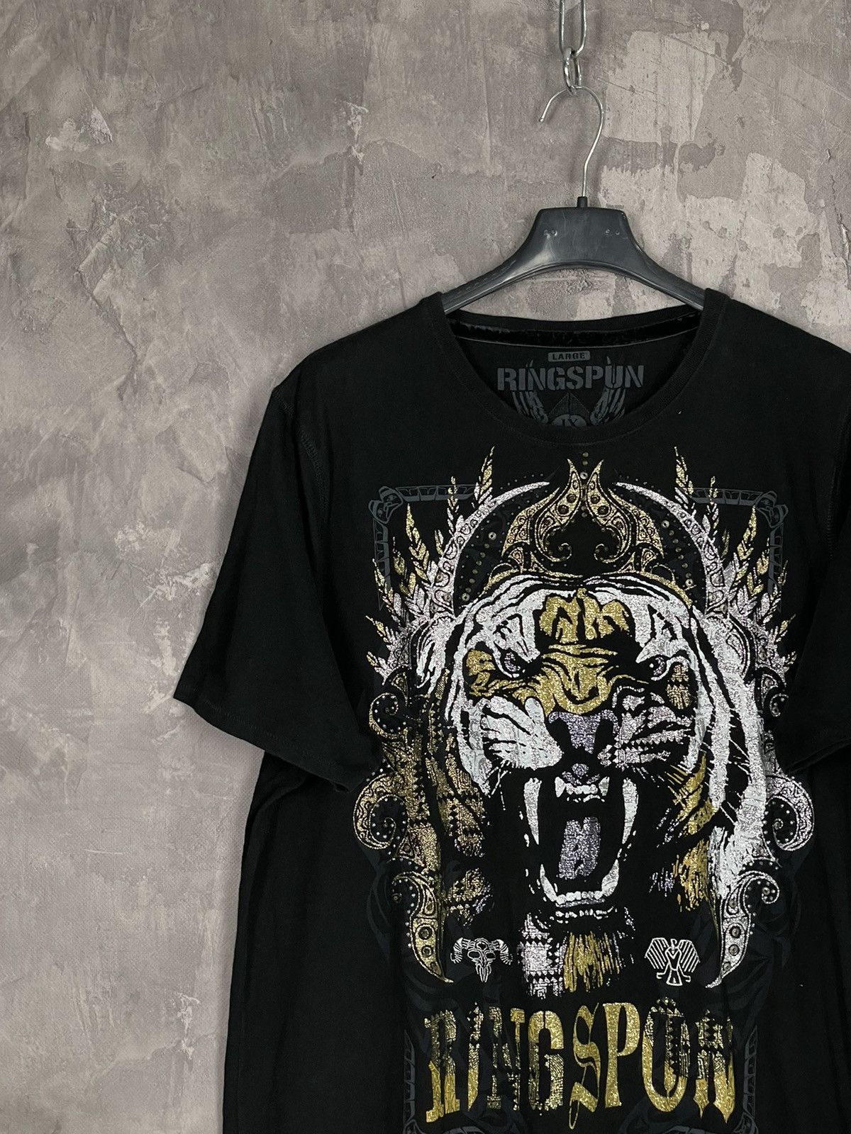Japanese Brand × Ringspun × Vintage Vintage Ringspun T Shirt Japanese Style Tiger Samurai Yakuza Size US L / EU 52-54 / 3 - 3 Thumbnail