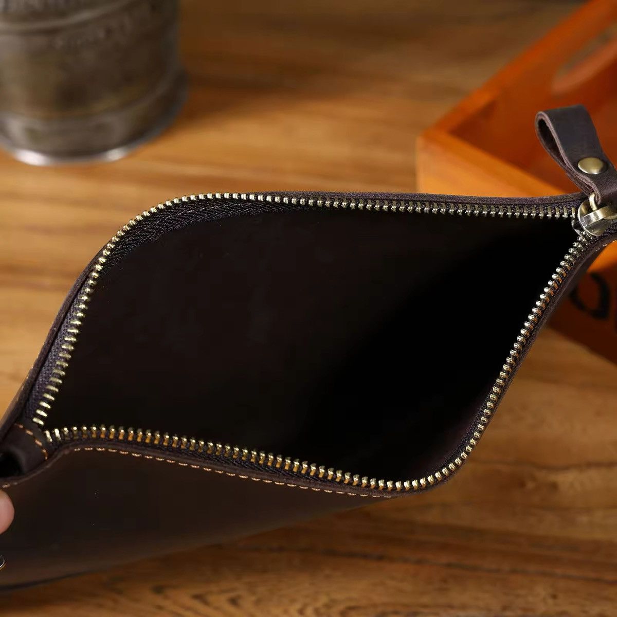 Leather Genuine Leather Clutch Bag Size ONE SIZE - 4 Thumbnail