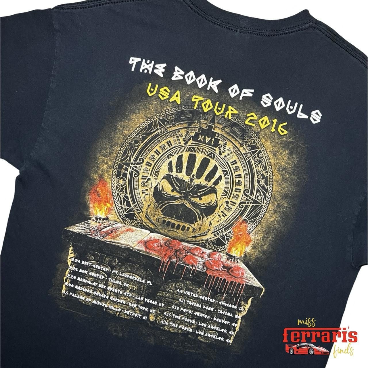 Gildan Official Iron Maiden 2016 Book of Souls tour merch Size XL Size US XL / EU 56 / 4 - 5 Thumbnail