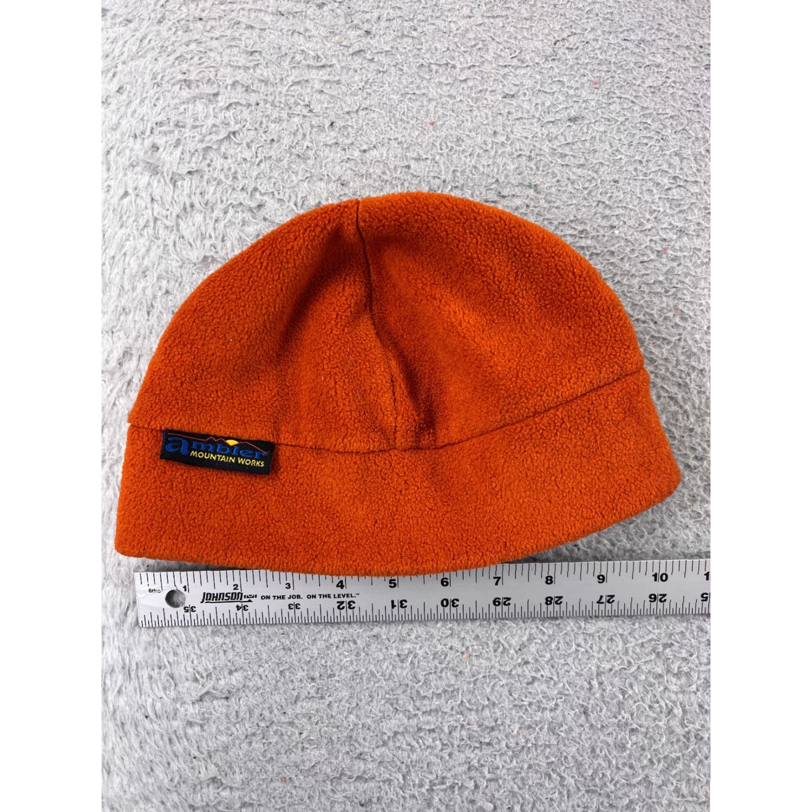 Vintage Ambler Mountain Works Beanie Toque Adult Small Orange Fleece Polyester Ski Mens Size US S / EU 44-46 / 1 - 2 Thumbnail