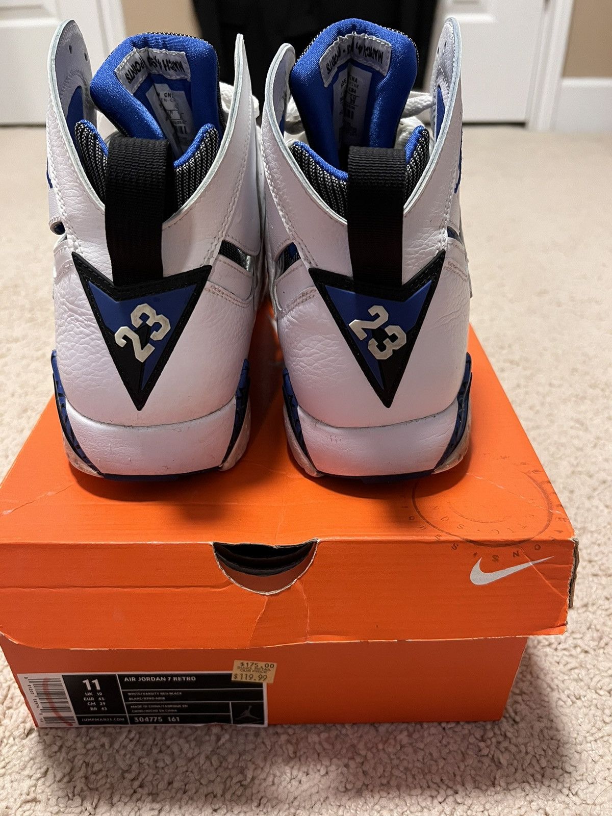 Jordan Brand × Nike × Vintage Jordan 7 Magic B grade Size US 11 / EU 44 - 3 Thumbnail