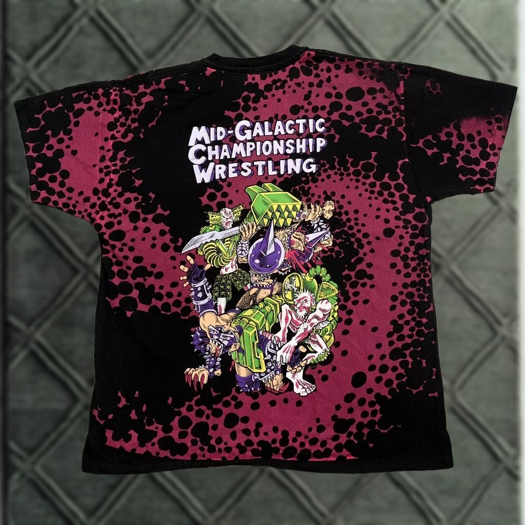 Hanes VINTAGE GWAR 90s Mid-Galactic Championship Wrestling Shirt XL Hanes AOP Size US XL / EU 56 / 4 - 1 Thumbnail