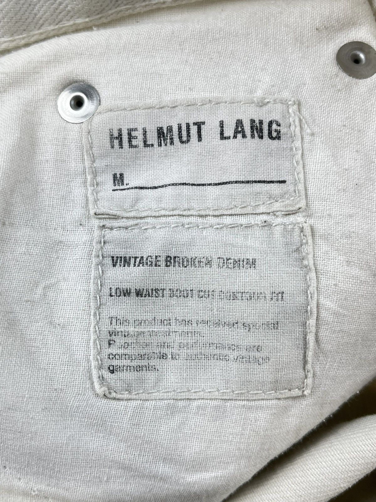 Helmut Lang SS03 Helmut Lang Dirty White Stained Bootcut Painter Denim Size US 30 / EU 46 - 10 Thumbnail