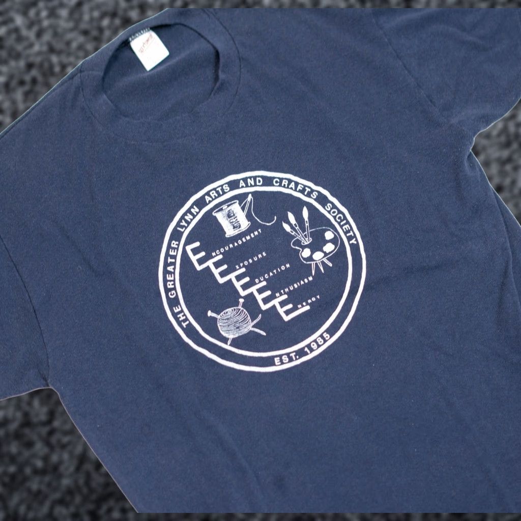 Vintage VINTAGE Sportswear T-Shirt Men XL Blue 80s Art Society Quote Logo 80s 90s Nature Classic Shirt Mens Size US XL / EU 56 / 4 - 1 Thumbnail