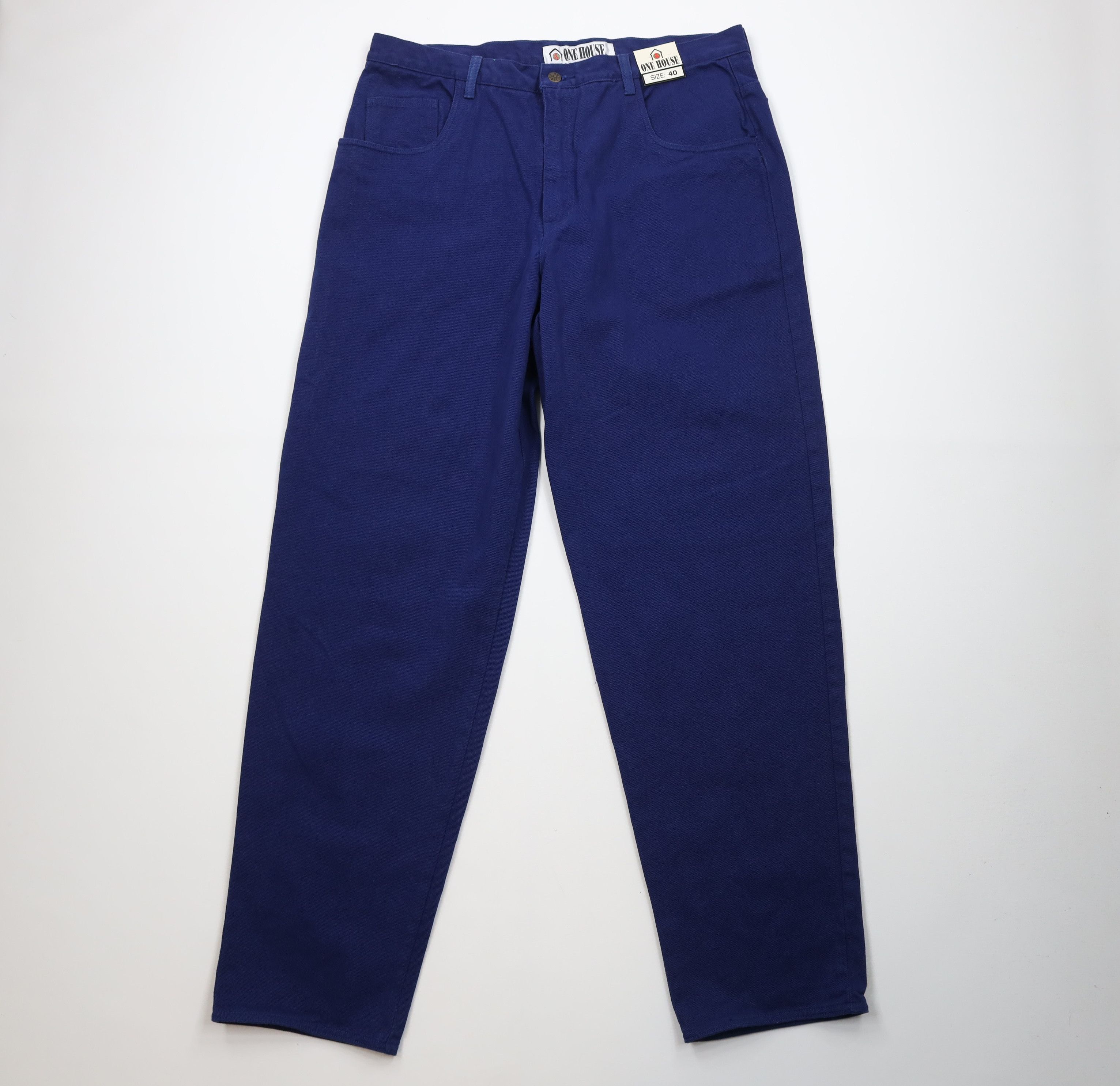 Vintage Deadstock Vintage 90s Streetwear Skateboard Denim Jeans Blue Size US 40 / EU 56 - 1 Thumbnail