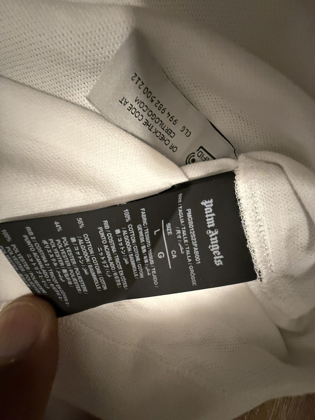 Palm Angels Palm Angels Polo White/Black Shirt Size US L / EU 52-54 / 3 - 4 Thumbnail