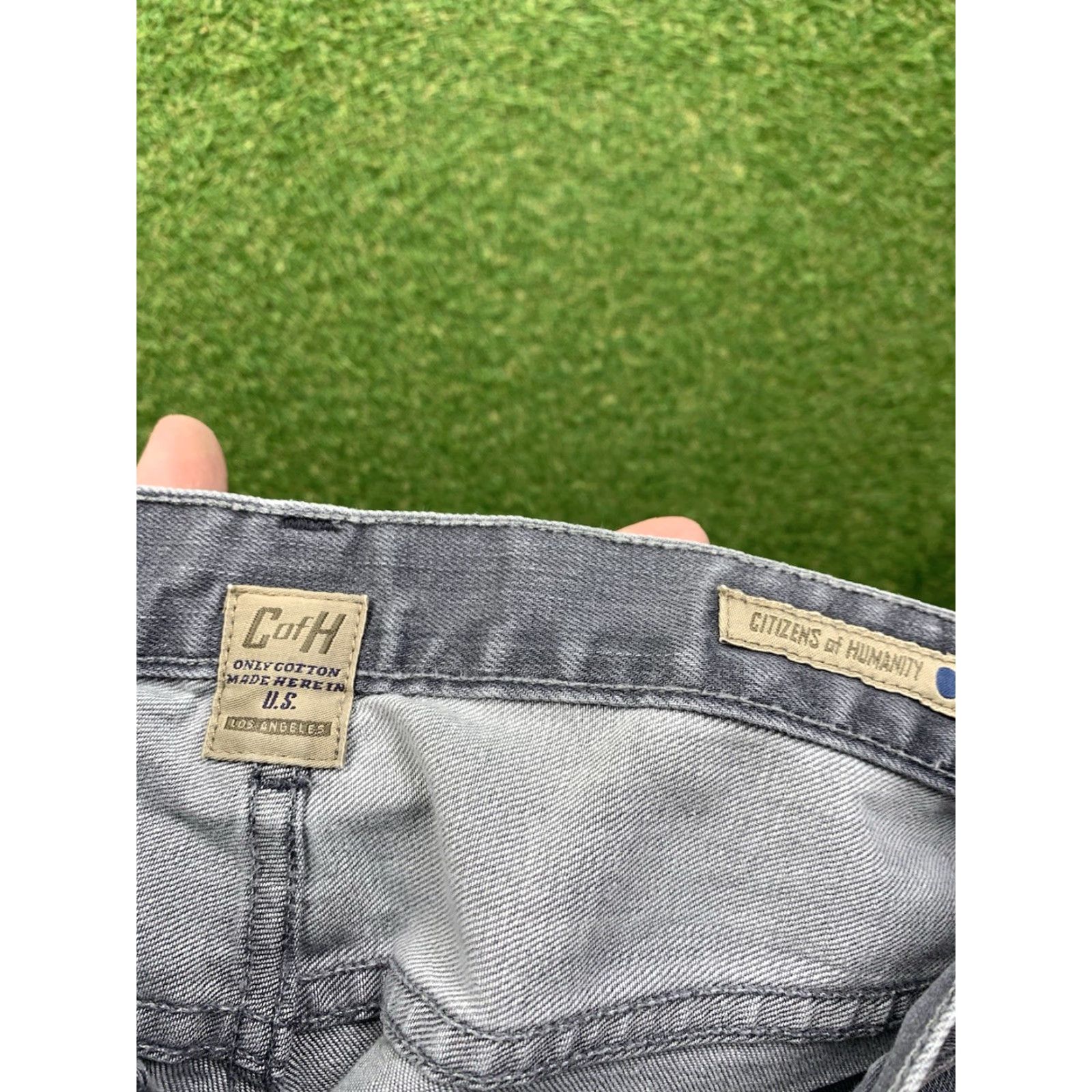 Citizens Of Humanity Citizens of Humanity Jeans Mens 31 Gray Dylan Cropped Rise Drop Straight 31x27 Mens Size US 31 - 3 Thumbnail