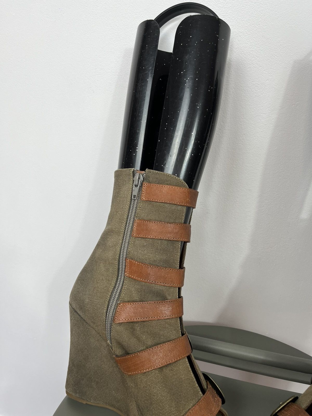 Other Gladiator Wedge Sandals Multi Buckle Straps Canvas EU 38 Size US 7 / IT 37 - 10 Thumbnail