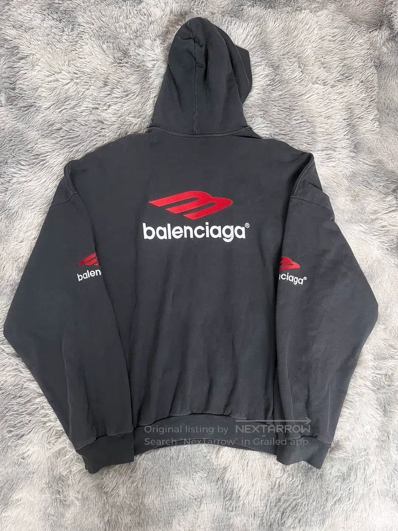 Balenciaga Balenciaga Racing 3B Embroidered Hooded Sweatshirt Jacket Size US L / EU 52-54 / 3 - 6 Thumbnail