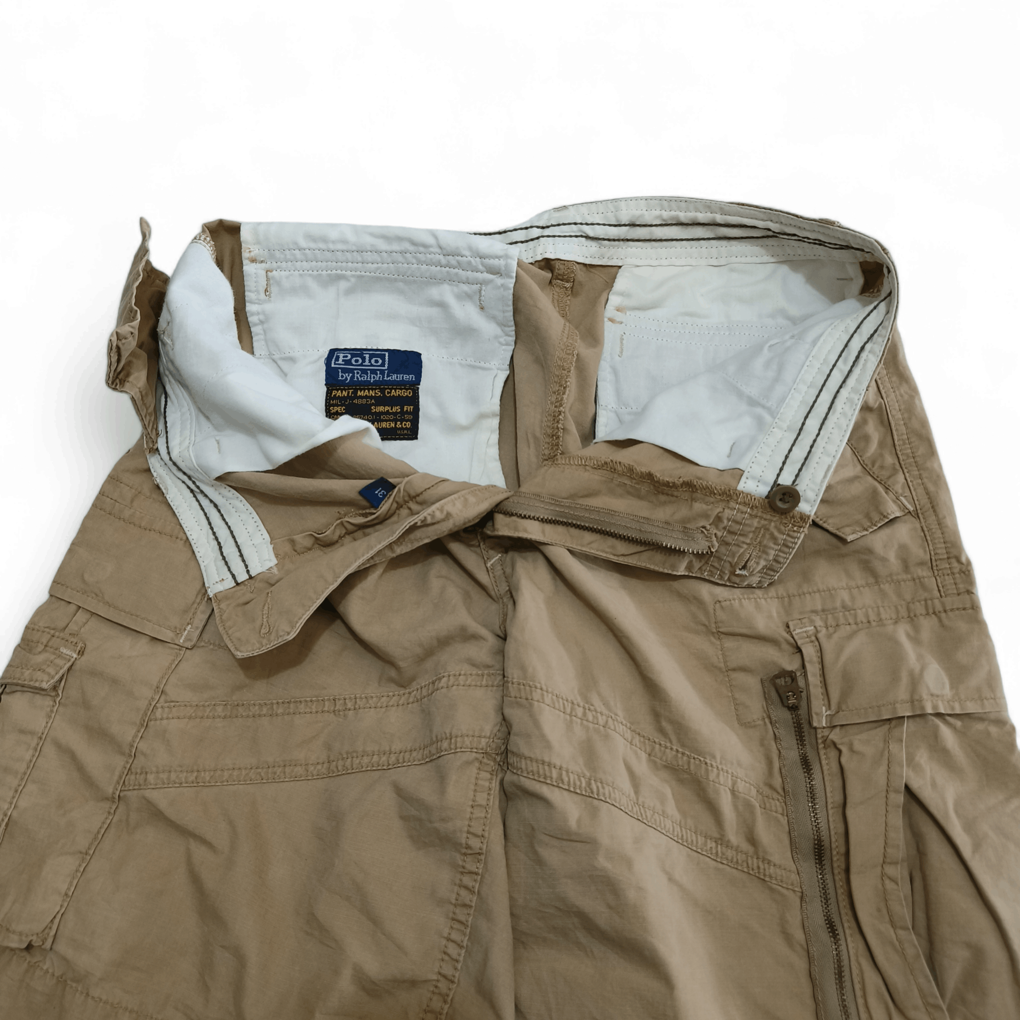 Polo Ralph Lauren Vintage Polo Ralph Lauren PRL Men's Military Cargo Shorts Size US 31 - 5 Thumbnail