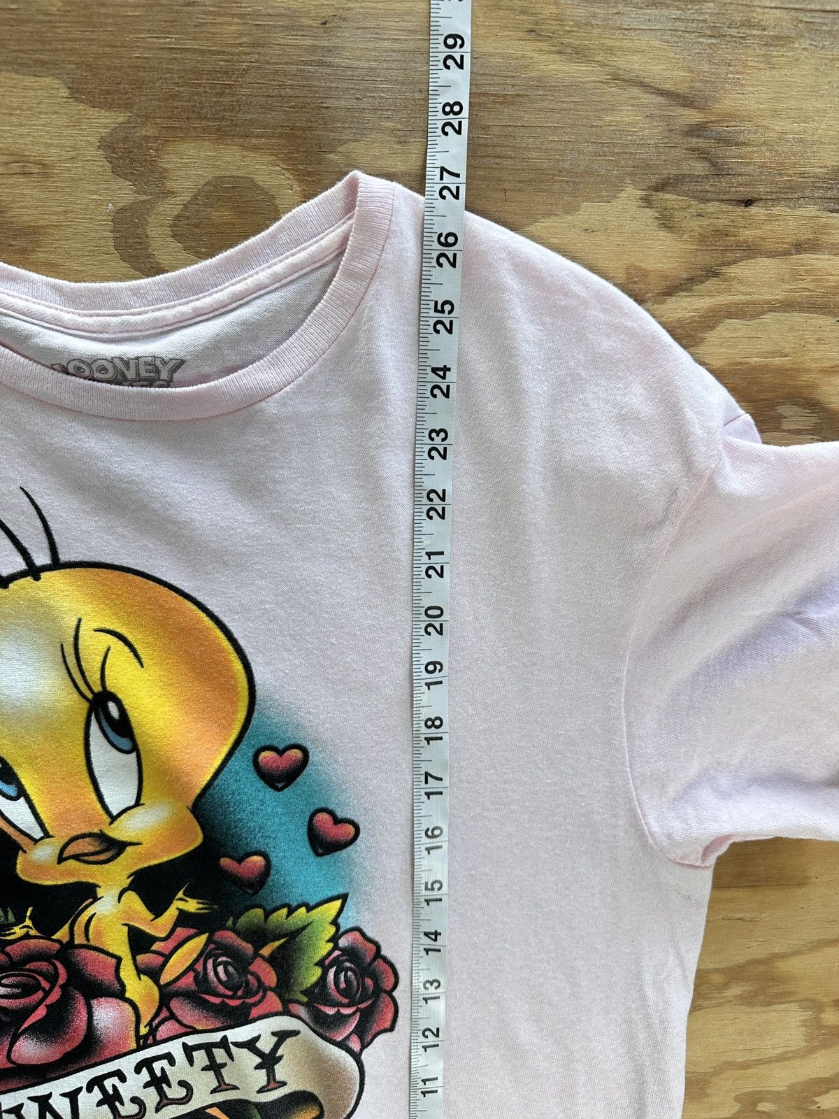 Cartoon Network × Designer Looney Tunes Pink Tweety graphic tee, Used in good condition Size US L / EU 52-54 / 3 - 4 Thumbnail