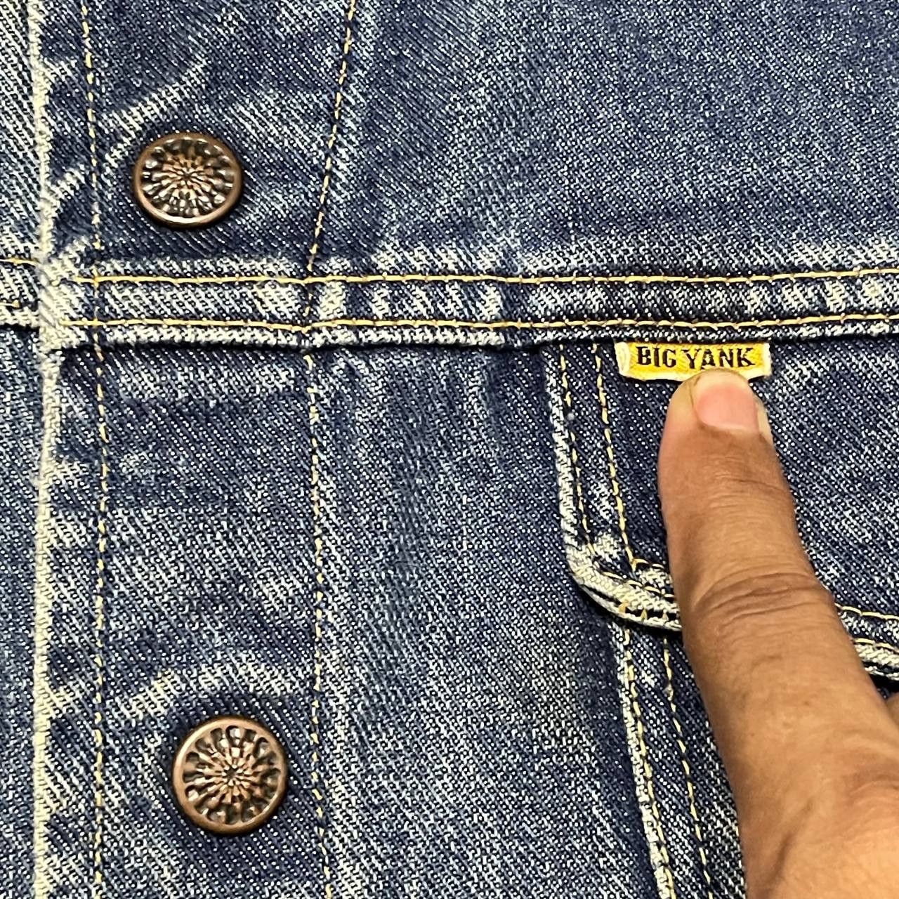 Vintage Vintage 60's Big Yank Selvedge Denim Jacket Trucker Size US M / EU 48-50 / 2 - 6 Thumbnail
