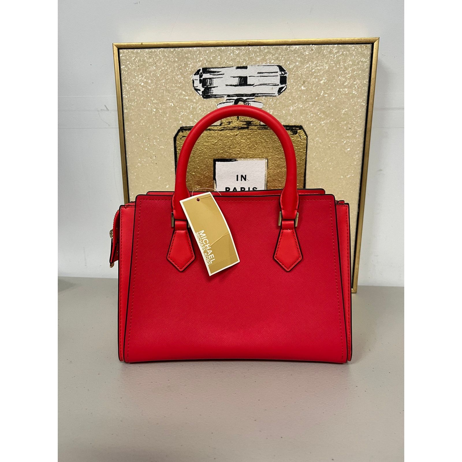 Michael Kors Michael Kors 35T0GWXM2L Hope Medium Saffiano Leather Satchel Size ONE SIZE - 2 Thumbnail