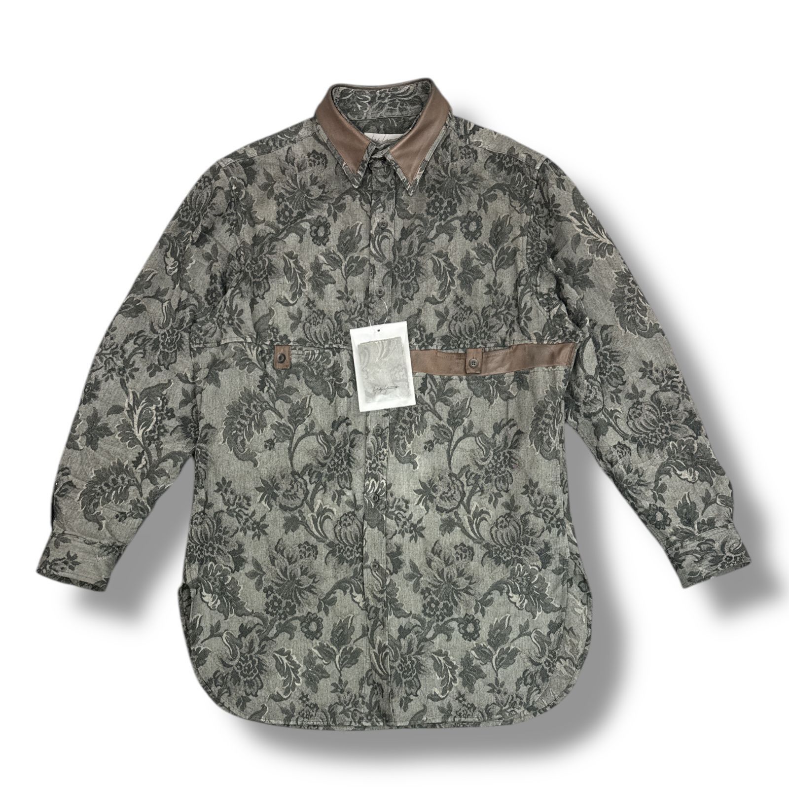 Yohji Yamamoto POUR HOMME 24aw COTTON GOBELIN+LEATHER PANAL BLOUSE Size US M / EU 48-50 / 2 - 1 Thumbnail
