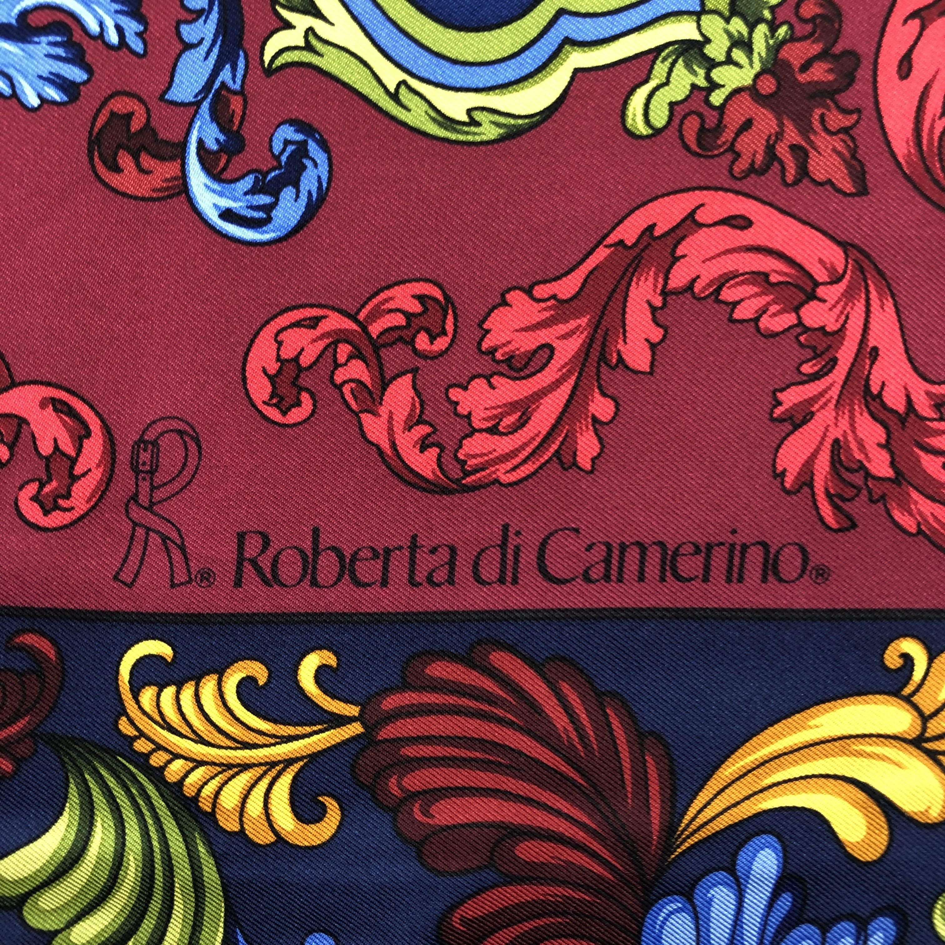 Roberta di Camerino × Vintage Vintage Roberta di Camerino SILK Scarf Twill Stole Wraps Size ONE SIZE - 13 Thumbnail