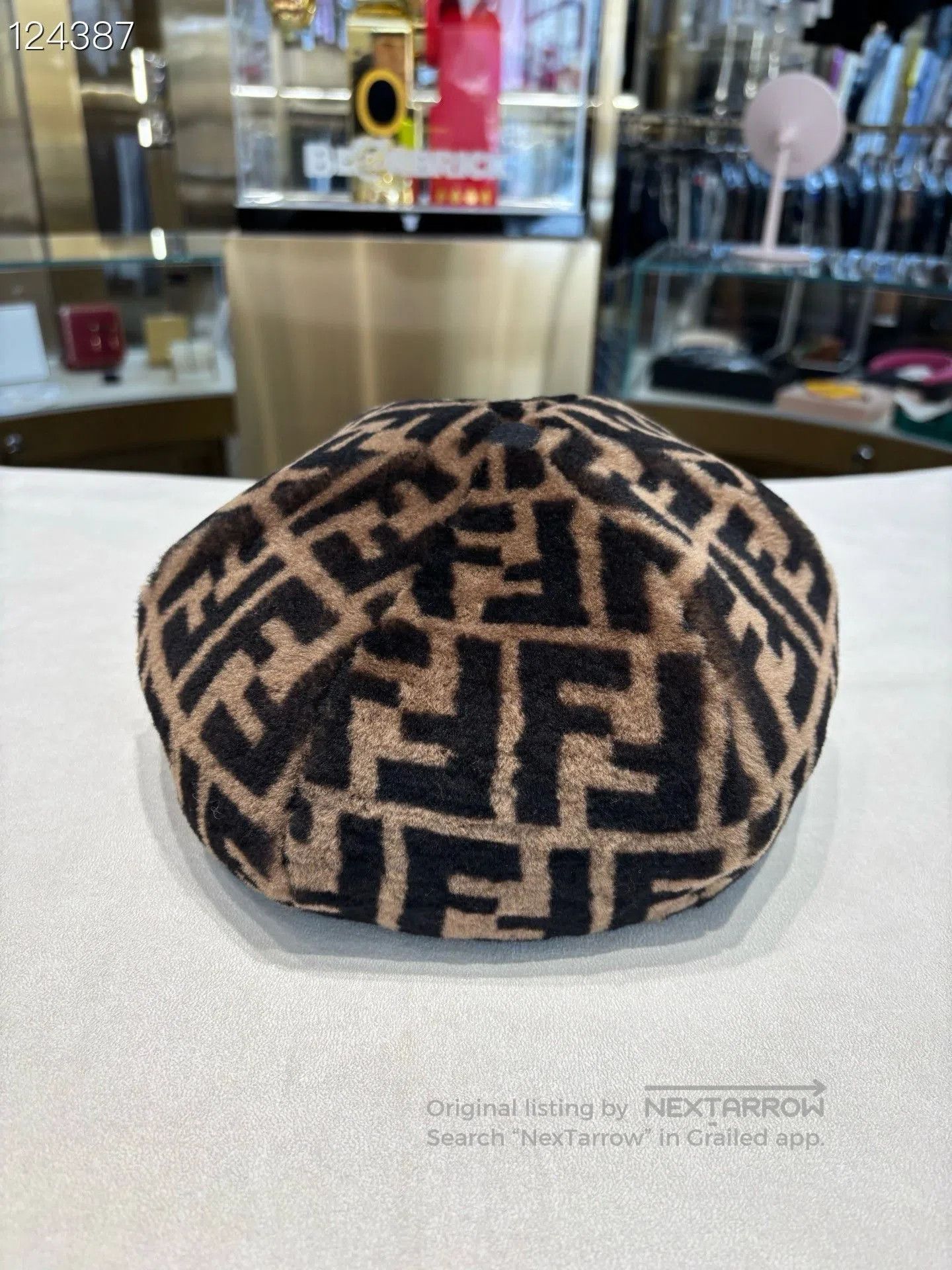 Fendi FENDI FF Print Wool Baseball Cap. Size ONE SIZE - 3 Thumbnail