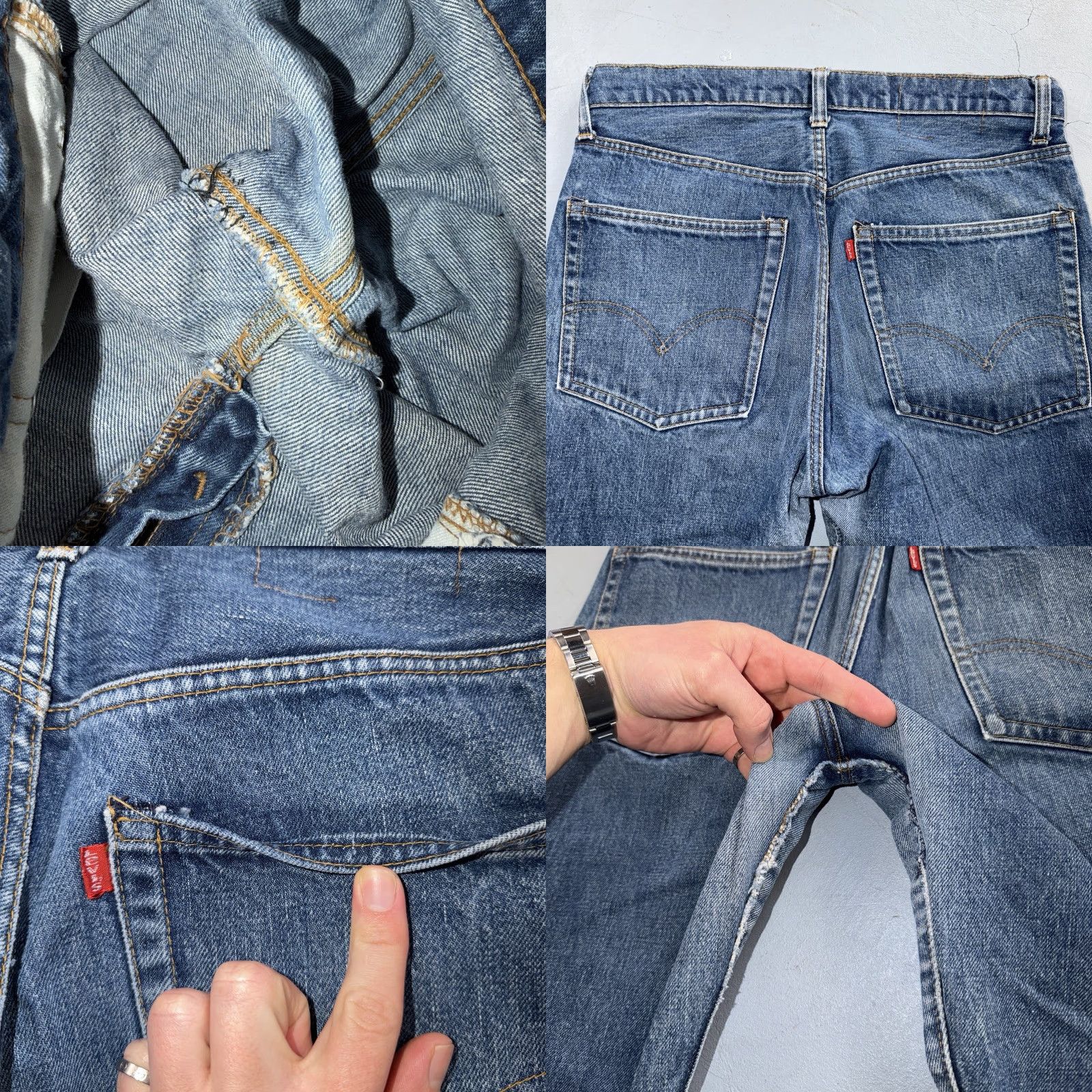 Levi's VINTAGE Levi's 505 Jeans Mens Regular 33x30 Blue Denim Levi’S 501 Series 70s 80s USA Single Stitch Straight Size US 33 - 10 Thumbnail