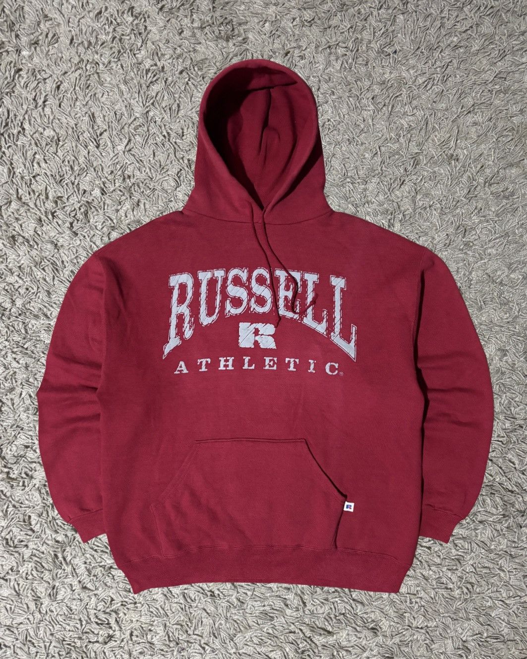 Russell Athletic 1990’s Russell Athletic “Spellout” Red Hoodie Size US XL / EU 56 / 4 - 1 Thumbnail
