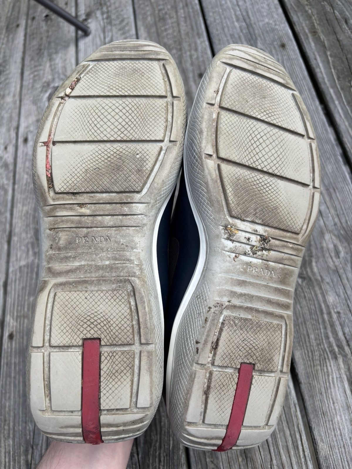 Prada Prada Americas Cup Blue Leather Size 12 Size US 12 / EU 45 - 8 Thumbnail