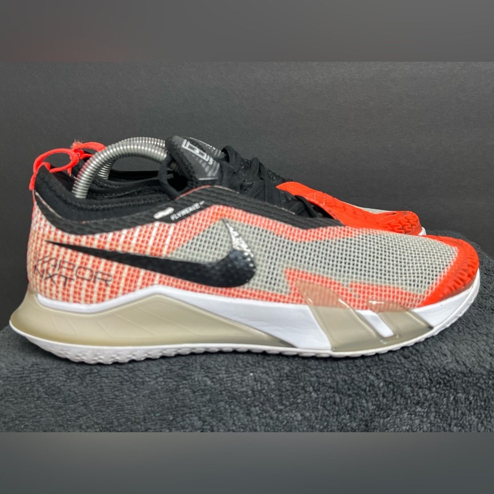 Nike Nike React Vapor NXT HC Tennis Shoes White Black Mango NWOB Size US 8 / EU 41 - 4 Thumbnail