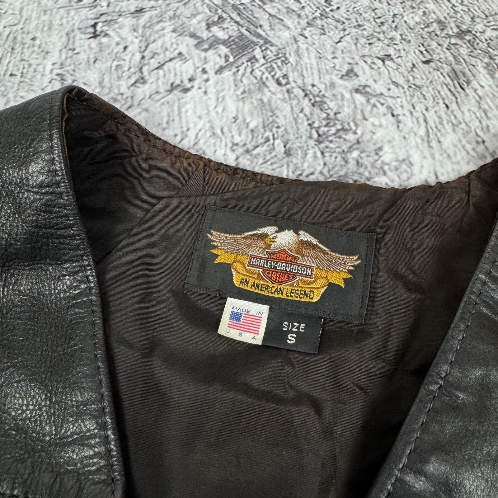 Harley Davidson Harley-Davidson Black Leather Full Zip Biker Vest S Size US S / EU 44-46 / 1 - 3 Thumbnail