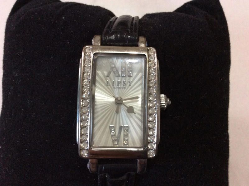 Other Lipsy ladies silver dial black leather strap watch Size ONE SIZE - 1 Thumbnail