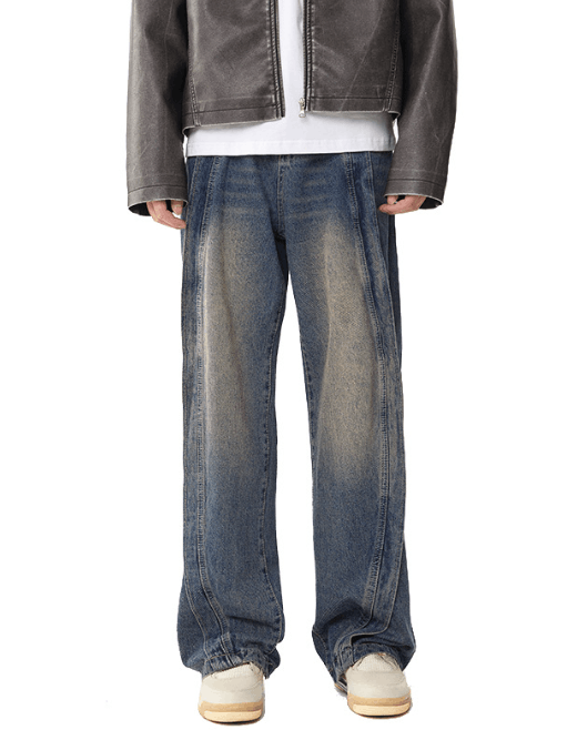 Japanese Brand × Jean American high street side stitching loose straight jeans Size US 32 / EU 48 - 5 Thumbnail