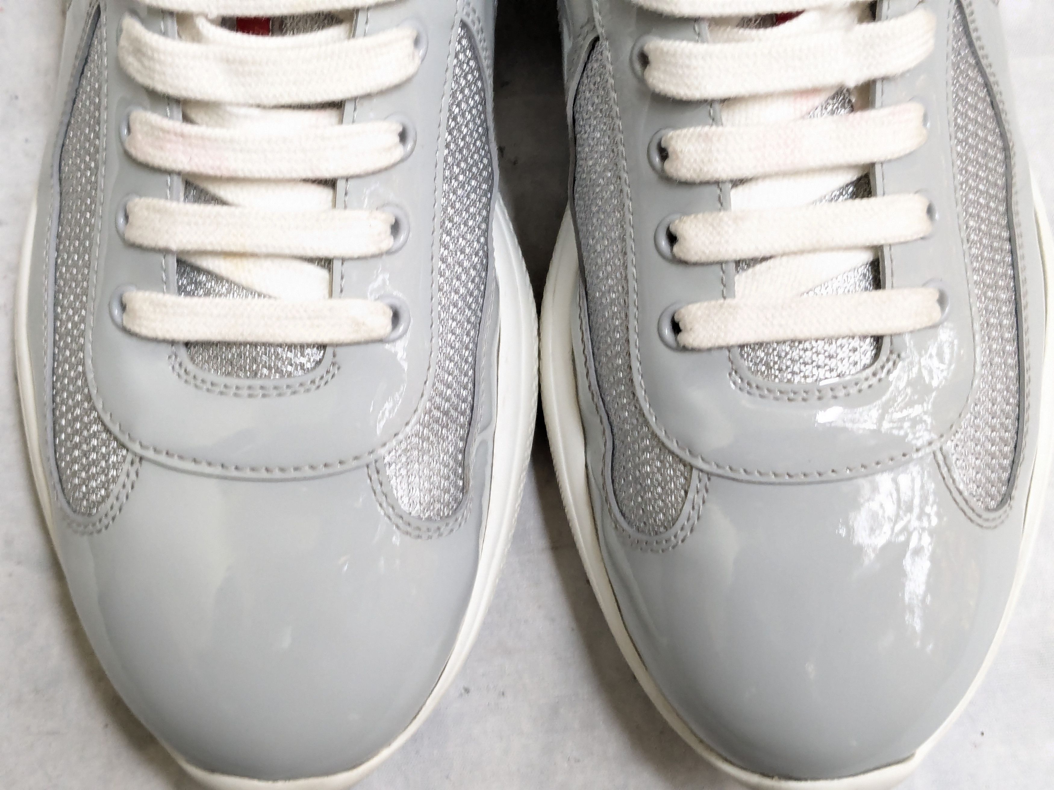 Prada Prada America's Cup Gray Patent Leather 11 US Low Size US 11 / EU 44 - 2 Thumbnail