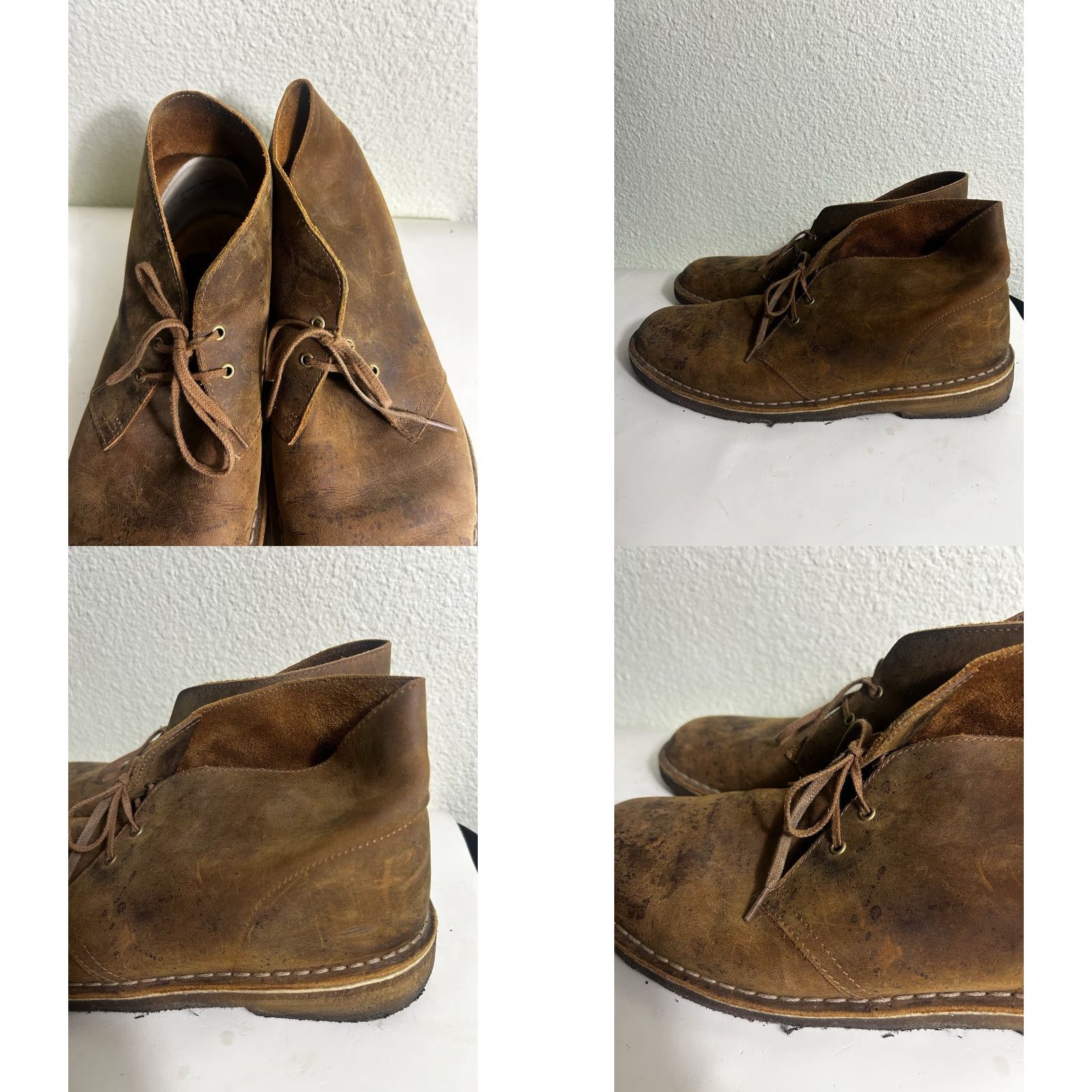 Clarks Clarks Desert Boot Mens 10.5 Ankle Boot Lace Up Leather Brown Bodied Desert Shoe Mens Brown 10.5 Lace Up Leather Desert Boot Shoes Mens Size US 11 / EU 44 - 8 Thumbnail