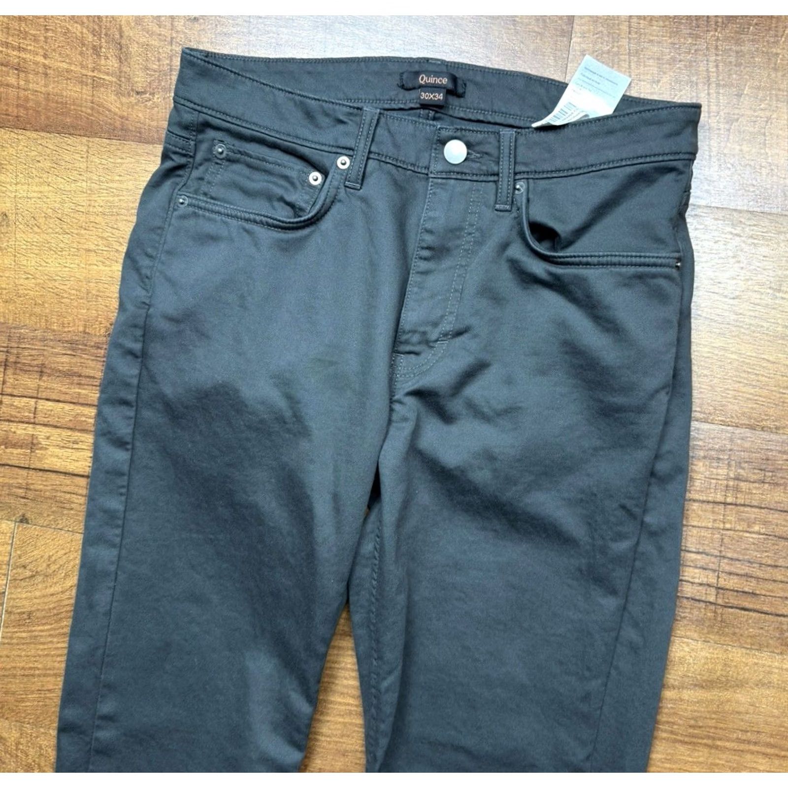 Quince Quince Men Comfort Stretch Traveler 5 Pocket Pants Slim Charcoal 30X34 Size US 30 / EU 46 - 3 Thumbnail
