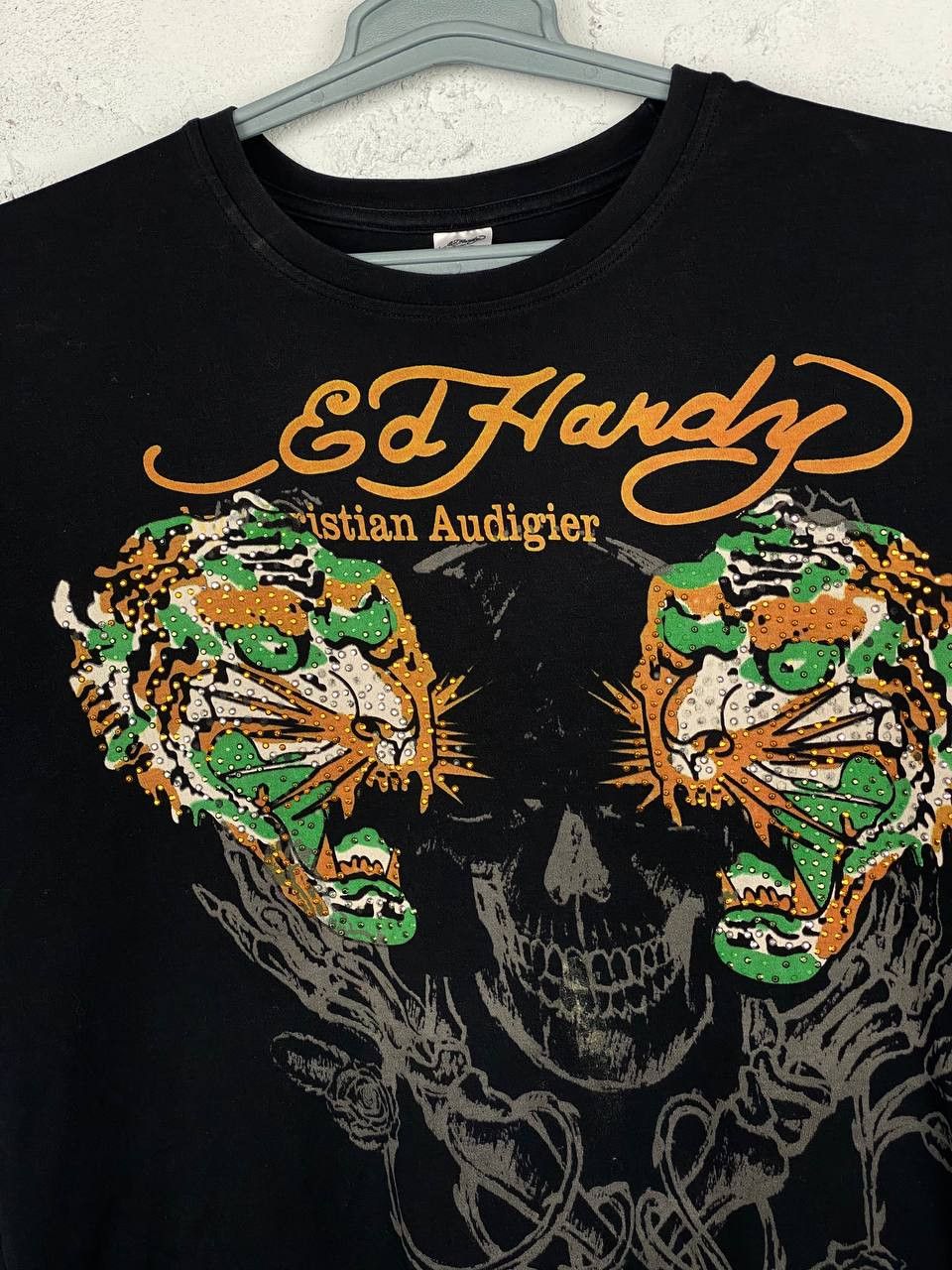 Ed Hardy × Japanese Brand × Vintage Ed Hardy by Christian Audigier Skulls Drip Y2K Tee Tshirt Size US XL / EU 56 / 4 - 3 Thumbnail