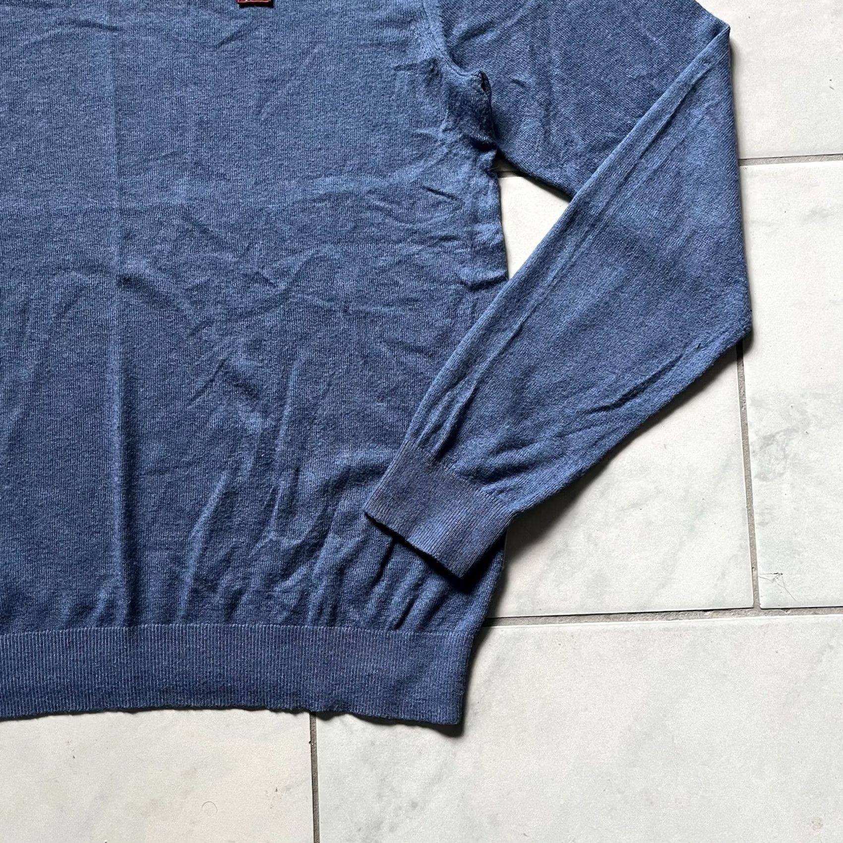 Napapijri Napapijri Sweater Mens L Blue V-Neck Wool Blend Jumper Shirt Pullover Autumn Classic Sports Outdoor Size US L / EU 52-54 / 3 - 5 Thumbnail