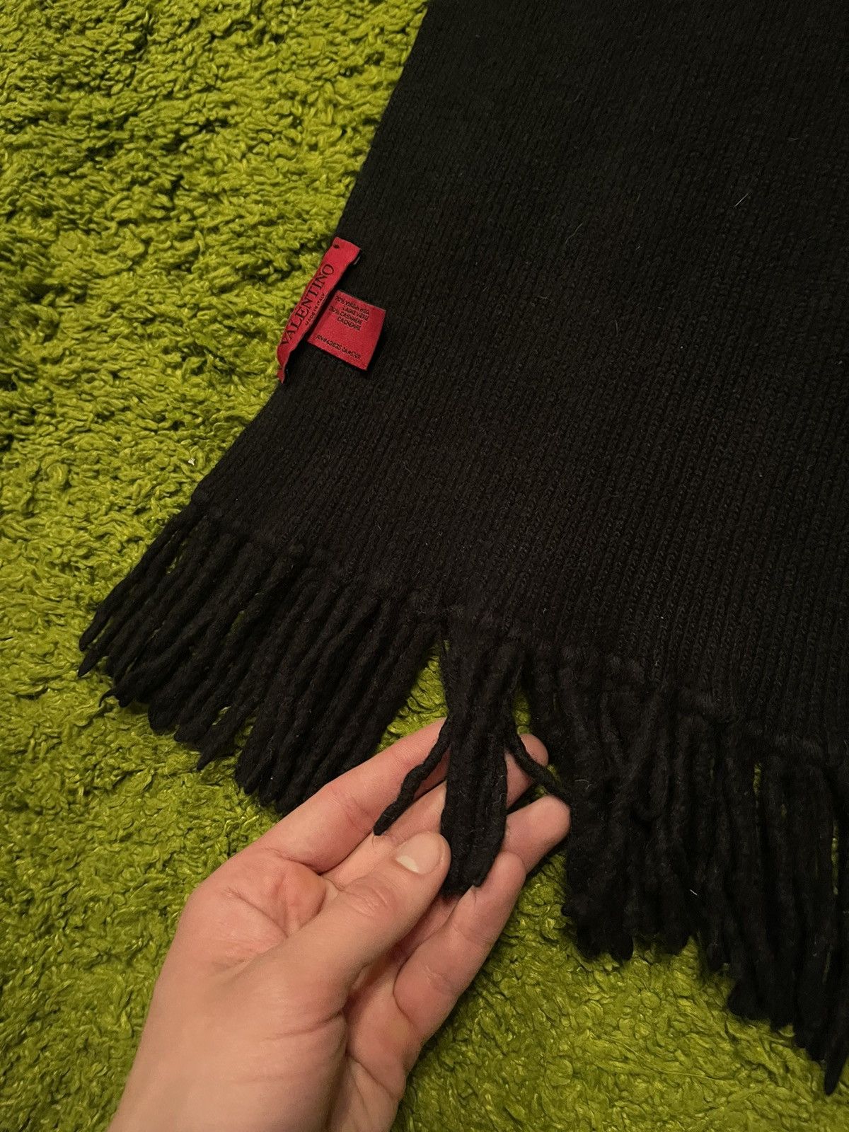 Designer × Valentino Valentino VLTN logo wool cashmere blend scarf Size ONE SIZE - 6 Thumbnail