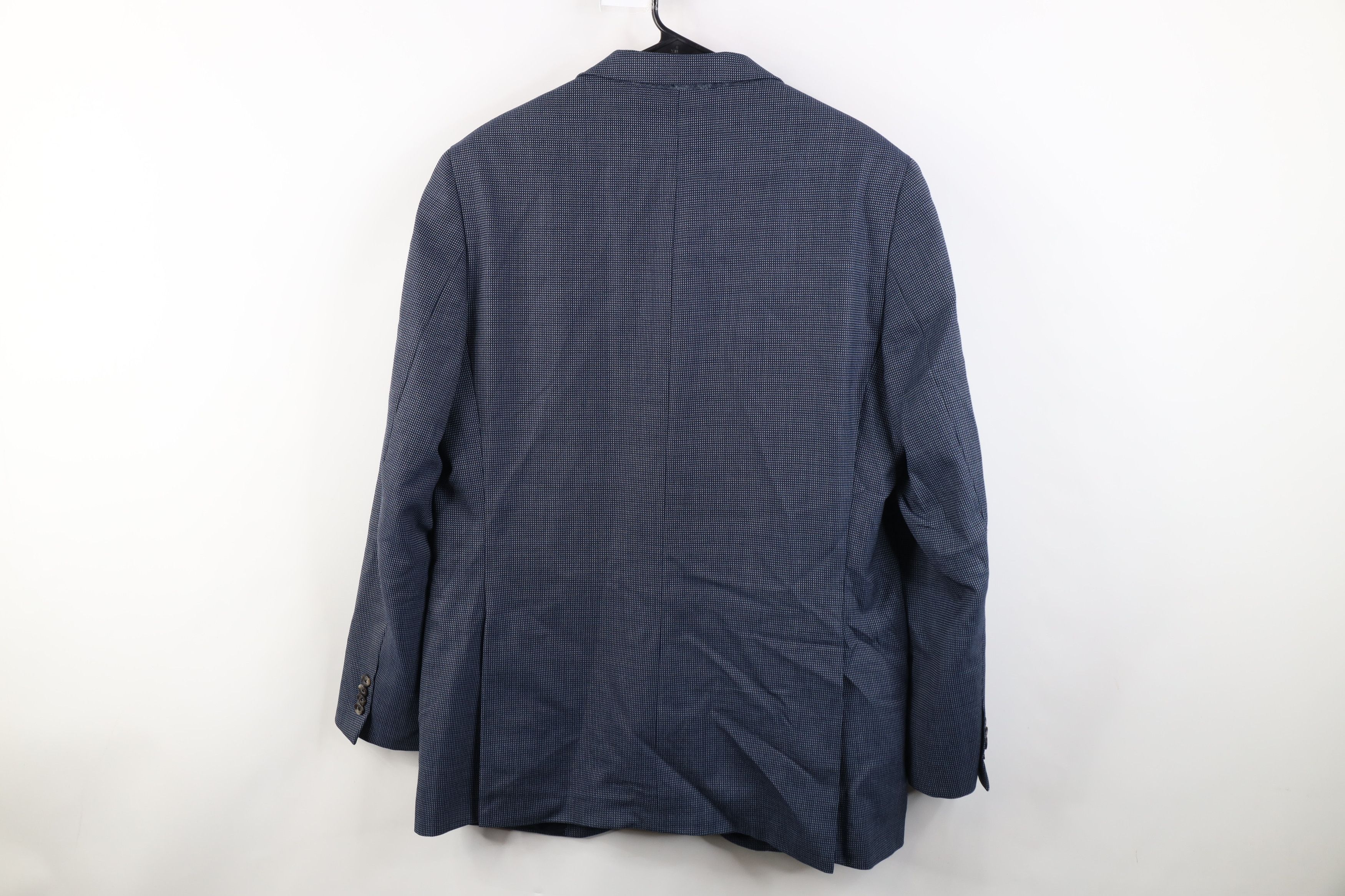 Daniel Cremieux Ing Loro Piana Wool Button Suit Coat Blazer Jacket Blue Size US XL / EU 56 / 4 - 15 Thumbnail