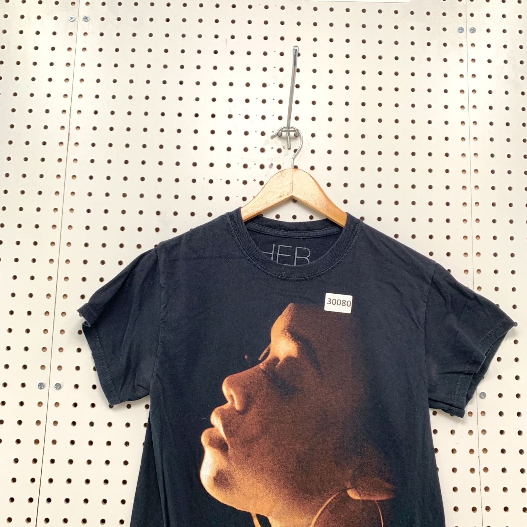 Vintage Hers Black Womens Portrait Graphic T-Shirt Small Size S / US 4 / IT 40 - 5 Thumbnail