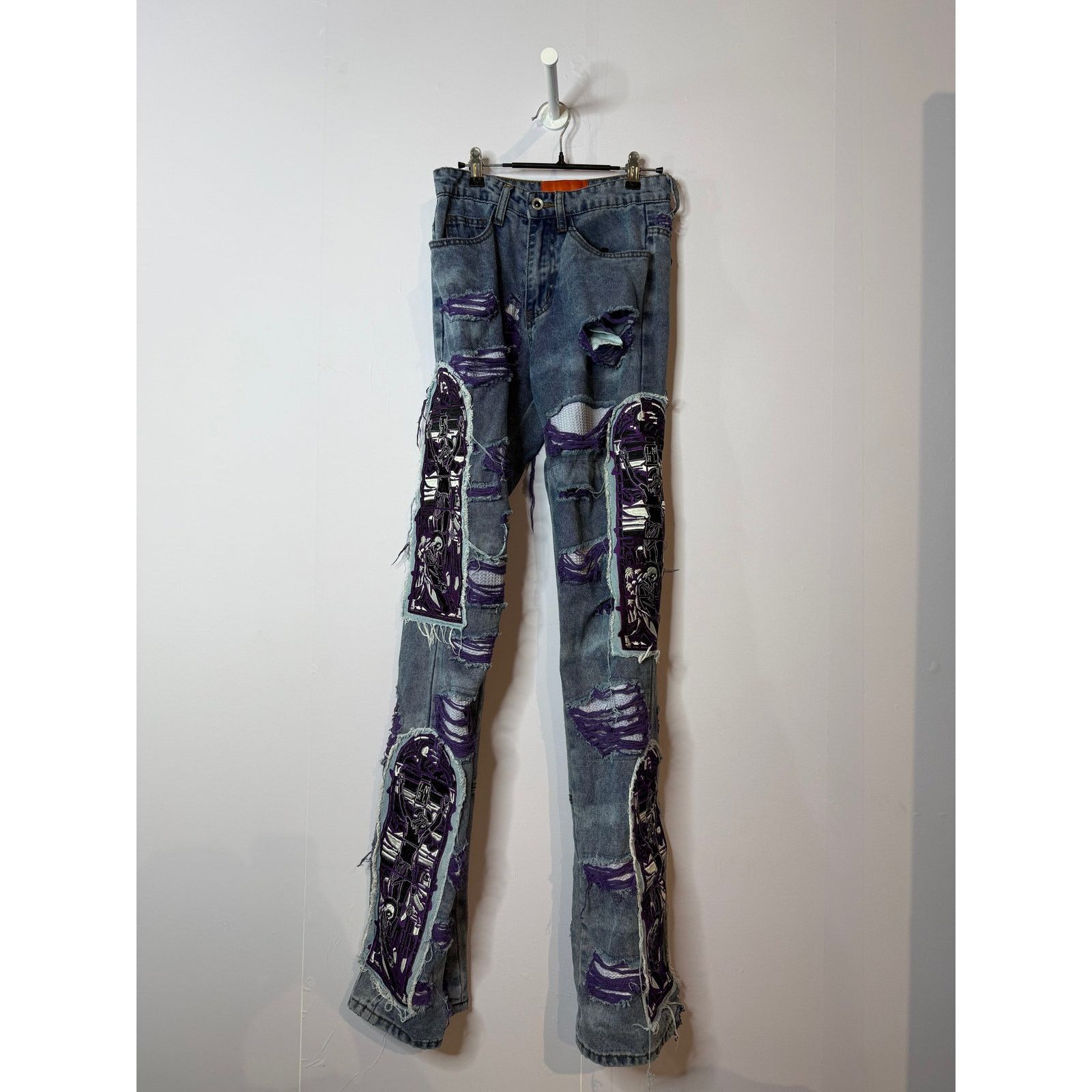 Who Decides War WDW Purple Window Blue Jeans Size US 26 / EU 42 - 1 Thumbnail