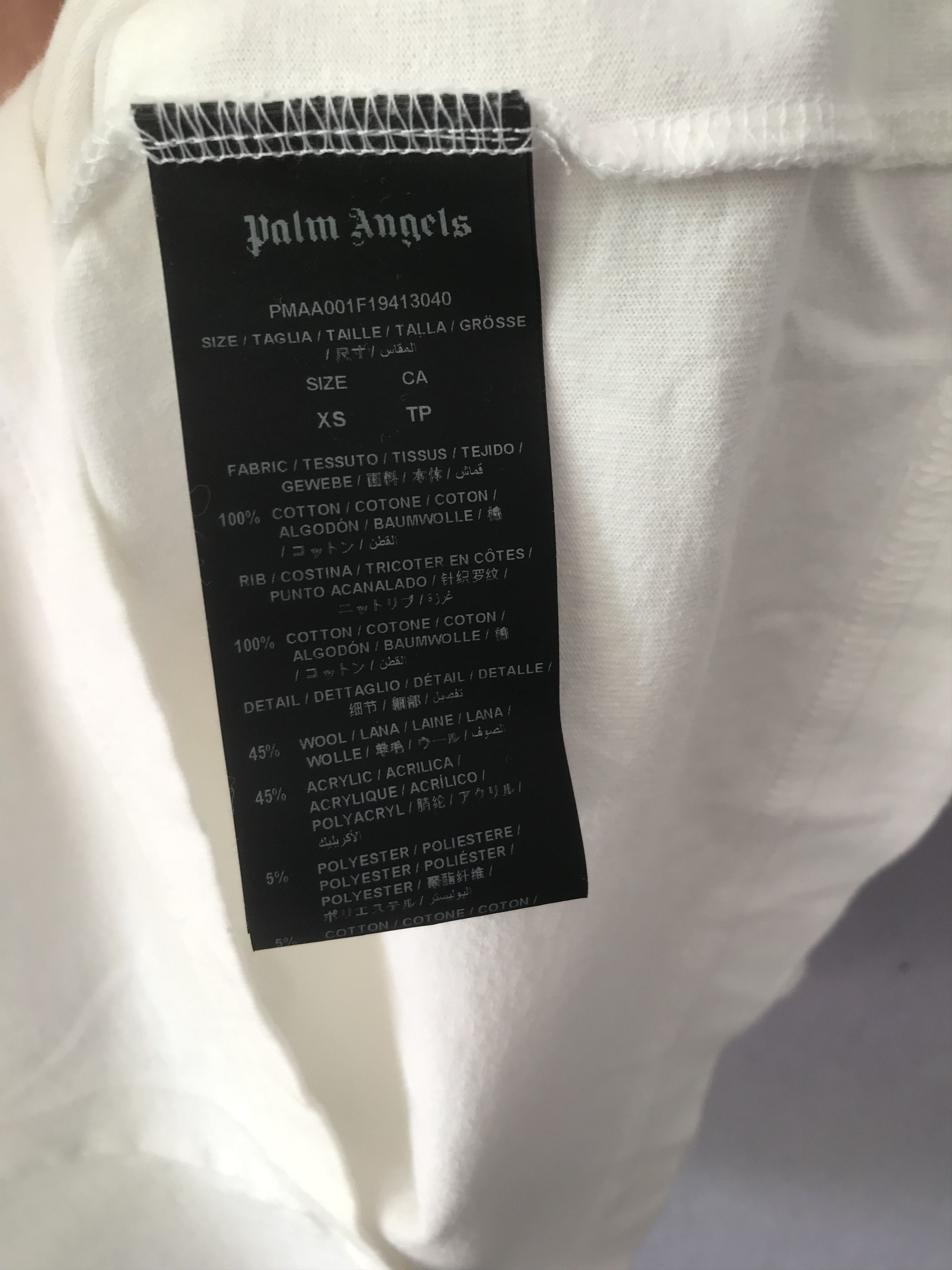 Palm Angels Palm Angels White T Shirt Size S Size US S / EU 44-46 / 1 - 4 Thumbnail