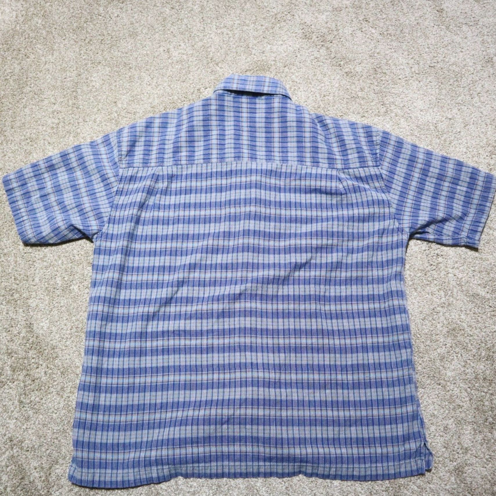 Vintage AriZona Men's Long Sleeve Button-Up Plaid Shirt, Cotton, Blue, Size L, Casual, Western Style Size US L / EU 52-54 / 3 - 7 Thumbnail