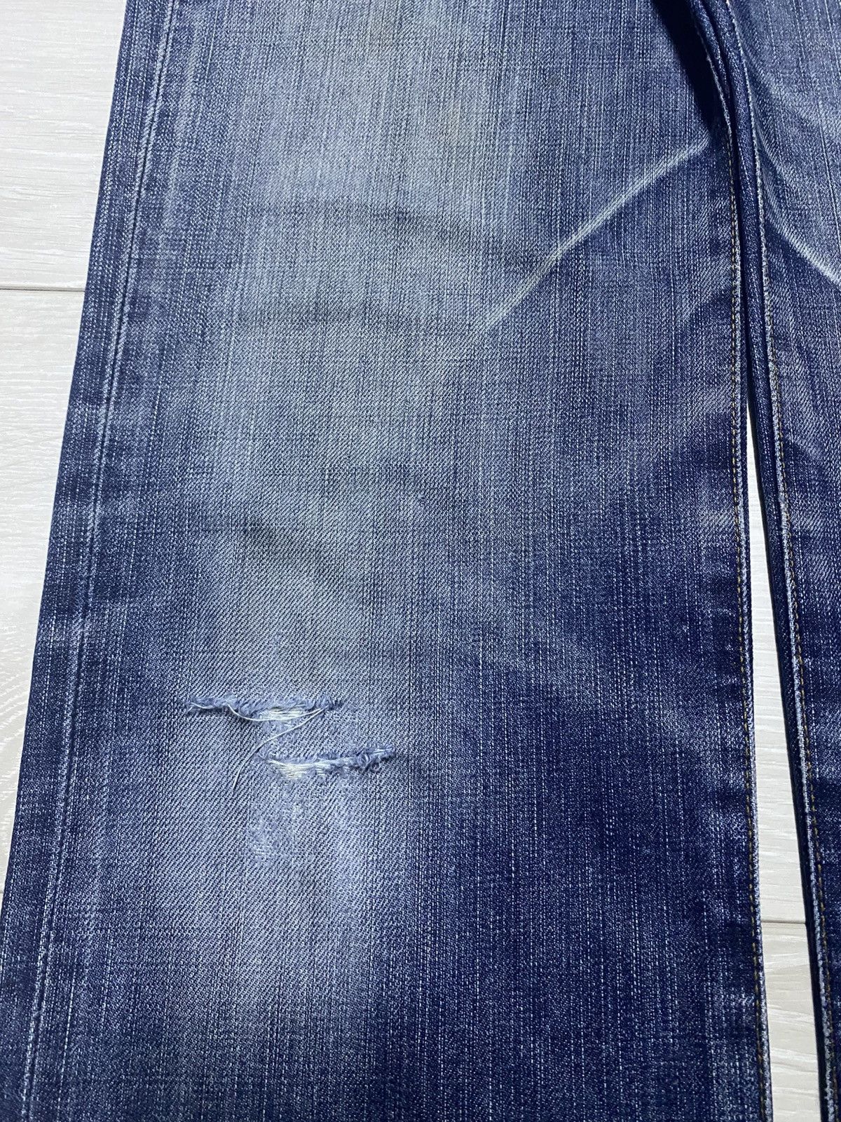 Edwin Vintage Edwin 503 Faded Wash Distressed Loose Jeans Size US 30 / EU 46 - 7 Thumbnail