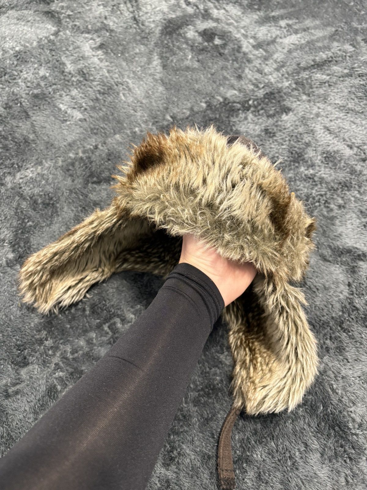 G-Star RARE Faux Fur Y2K Vintage G-Star Hat Ushanka Size ONE SIZE - 4 Thumbnail