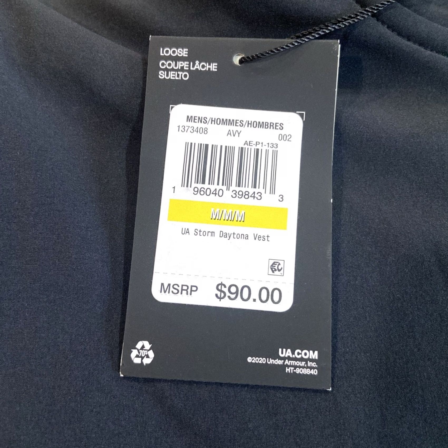 Under Armour VINTAGE? No. Under Armour Storm Daytona Golf Vest Jacket Full Zip Blue Men's M Size US M / EU 48-50 / 2 - 2 Thumbnail