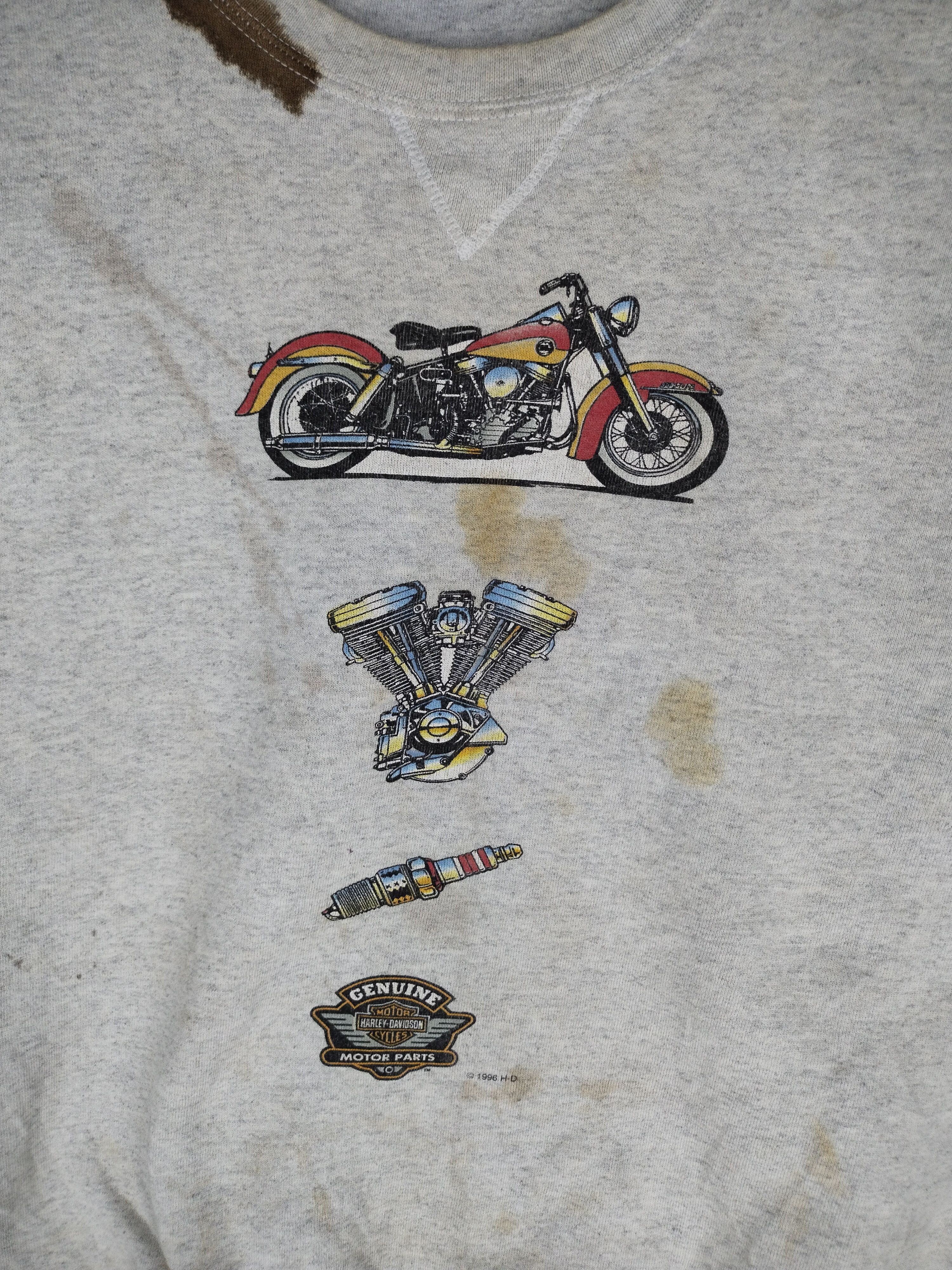 Harley Davidson × Vintage Vintage 1996 Harley Davidson HD Sweatshirt Size US XL / EU 56 / 4 - 7 Thumbnail
