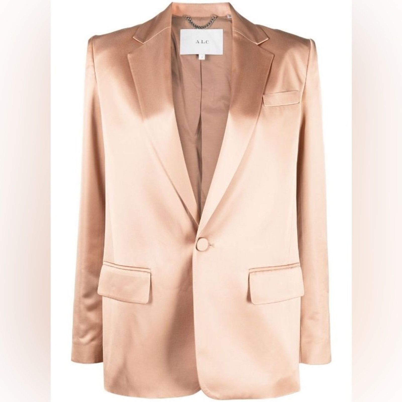 A.L.C. A.L.C. single-breasted satin blazer SZ.10 NWOT Champagne Size L / US 10 / IT 46 - 1 Thumbnail