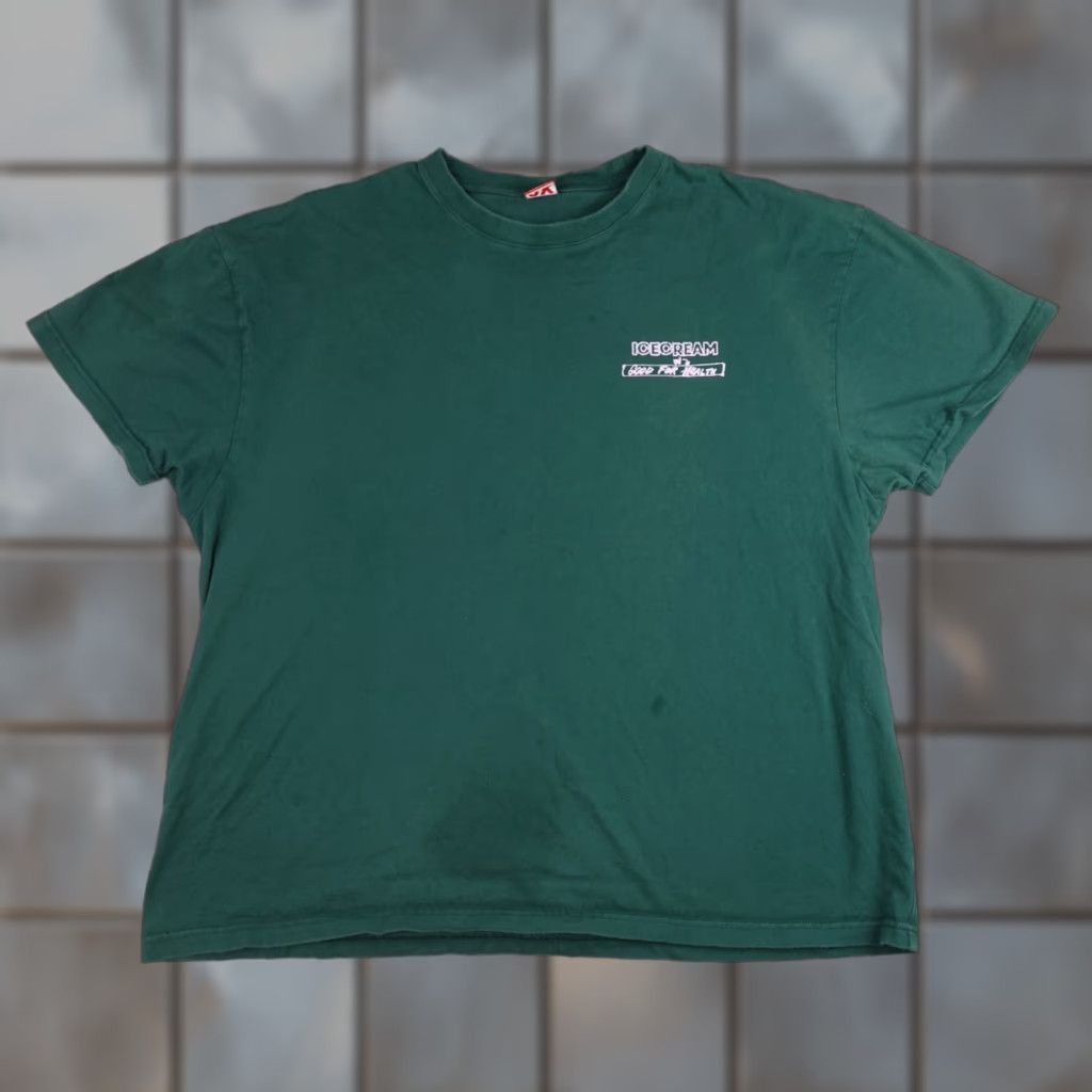 Vintage Ice Cream Shirt Mens 3X Green Good For Health Graphic Hip Hop Y2K Double-Sided Size US XXL / EU 58 / 5 - 1 Thumbnail