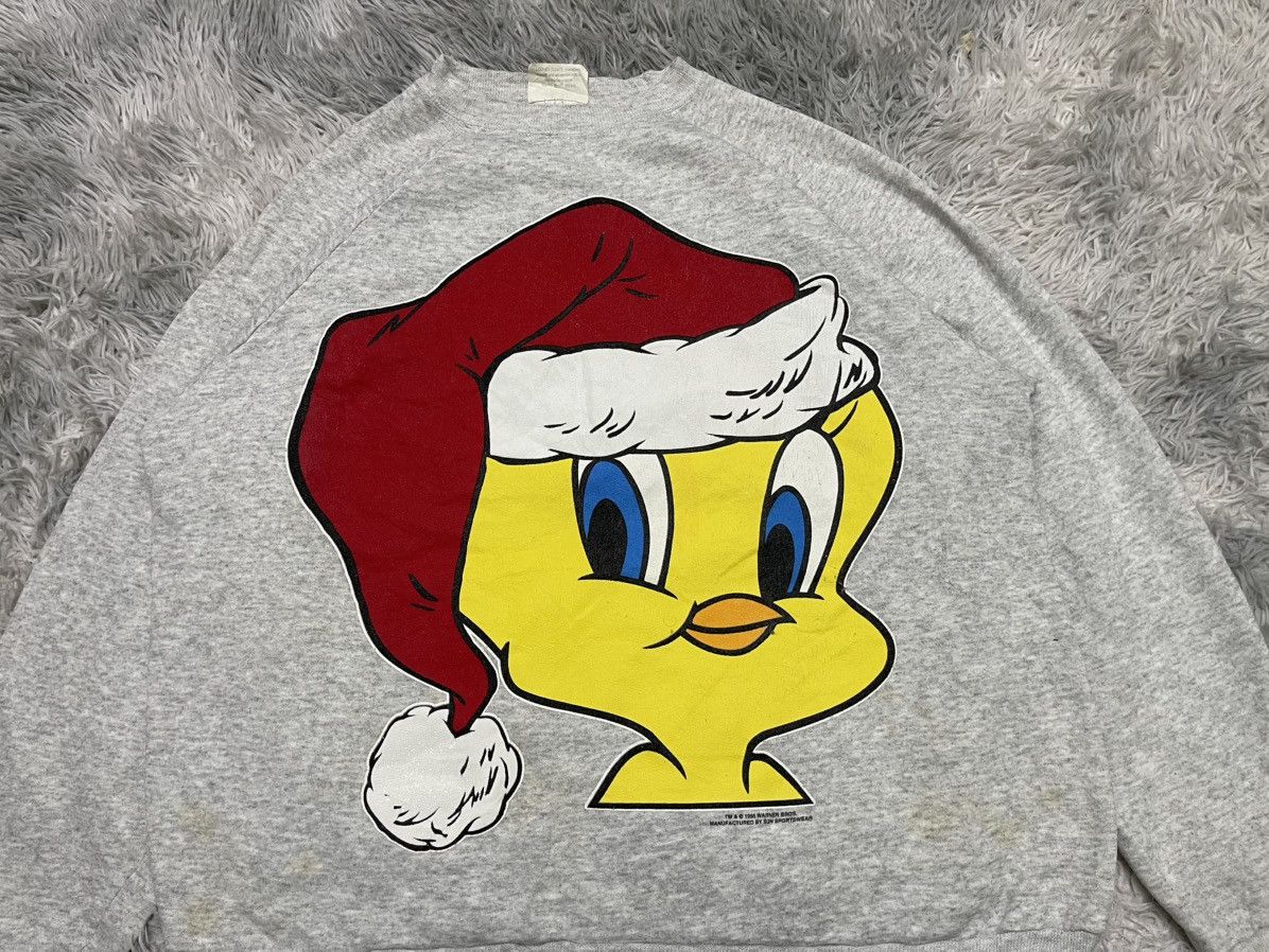 Vintage VINTAGE TWEETY BIRD SANTA CLAUS HAT CHRISTMAS SWEATSHIRT Size US XXL / EU 58 / 5 - 5 Thumbnail