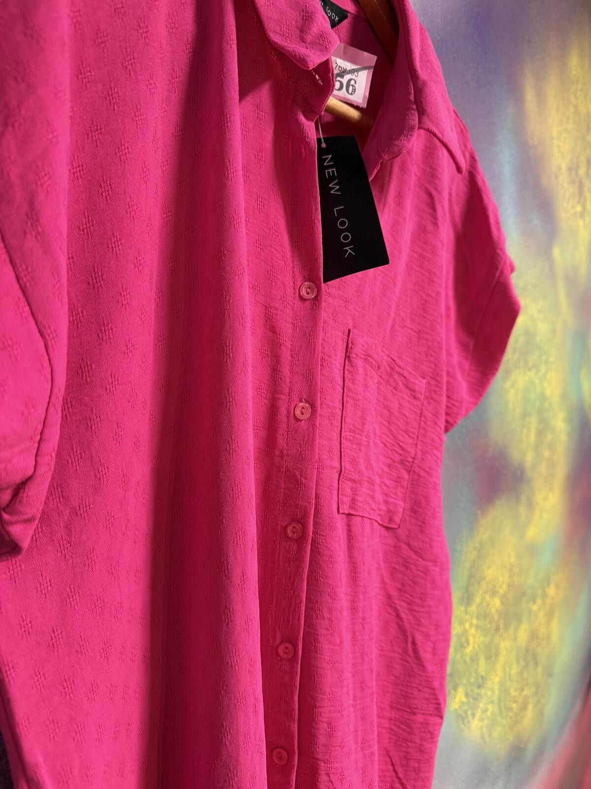 Other New Look bright pink short sleeve summer dress Size M / US 6-8 / IT 42-44 - 3 Thumbnail